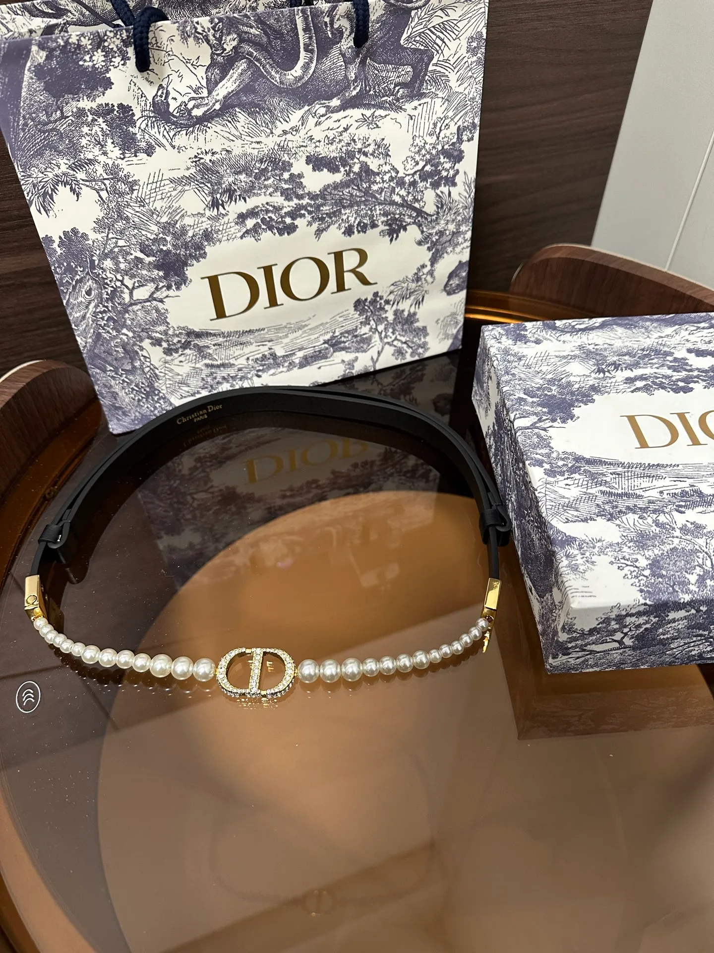 💍Purchase level Dior⚡️Di0r 🆕 30 Montaigne Pearls belt⚡️ ⚡️15 mm black smooth cow leather, white resin beads and imitation crystal decoration⚡️