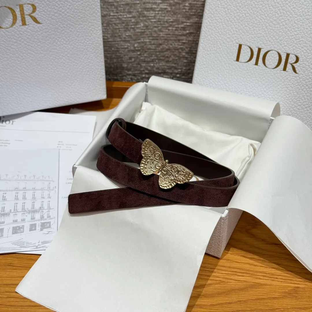 💰440💰Full package💰 💍Purchase level Dior⚡️Good new women's belt 24 early spring Metamorphose belt, 20mm suede design on the front, smooth cow leather on the back, super popular, butterfly buckle series.⚡️🌹Width 2.0cm