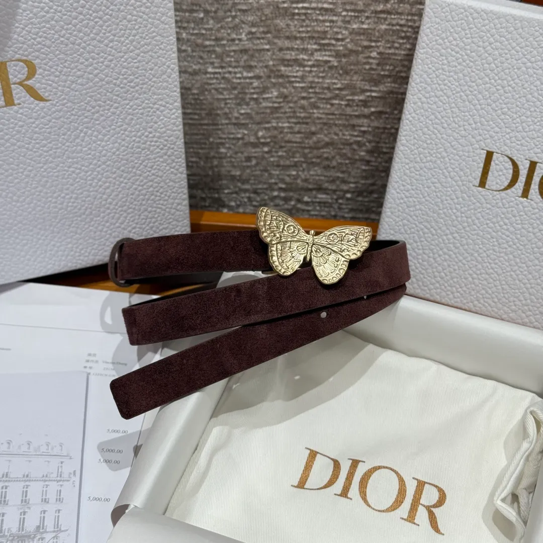 💰440💰Full package💰 💍Purchase level Dior⚡️Good new women's belt 24 early spring Metamorphose belt, 20mm suede design on the front, smooth cow leather on the back, super popular, butterfly buckle series.⚡️🌹Width 2.0cm