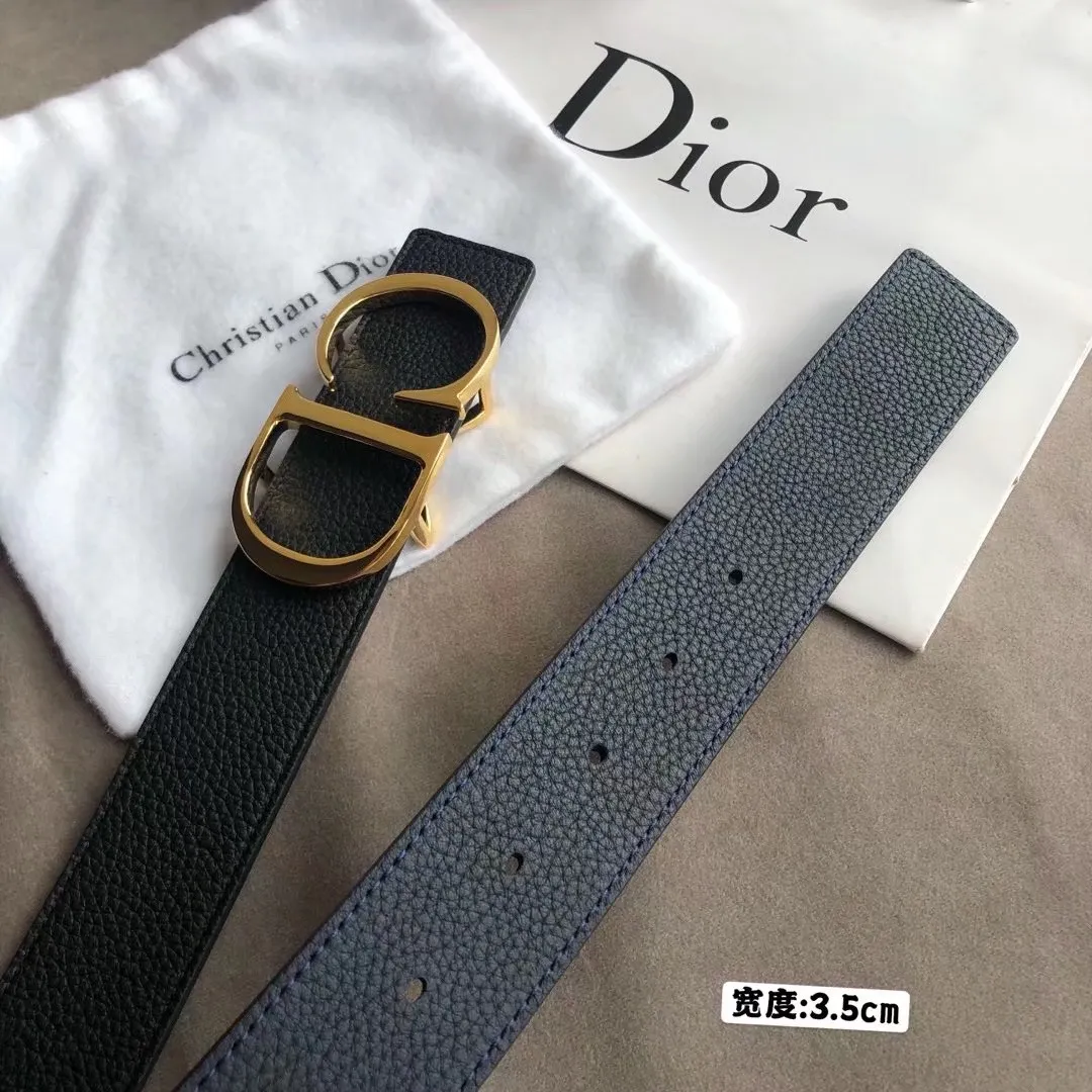 💰460💰Full package💰 💍Purchase level Dior⚡️🌹Width 3.5cm black and beige DIOR OBLIQUE print and black cowhide lychee double-sided external use⚡️🌹Removable metal-coated CD engraved buckle, unisex fashion not to be missed! high quality