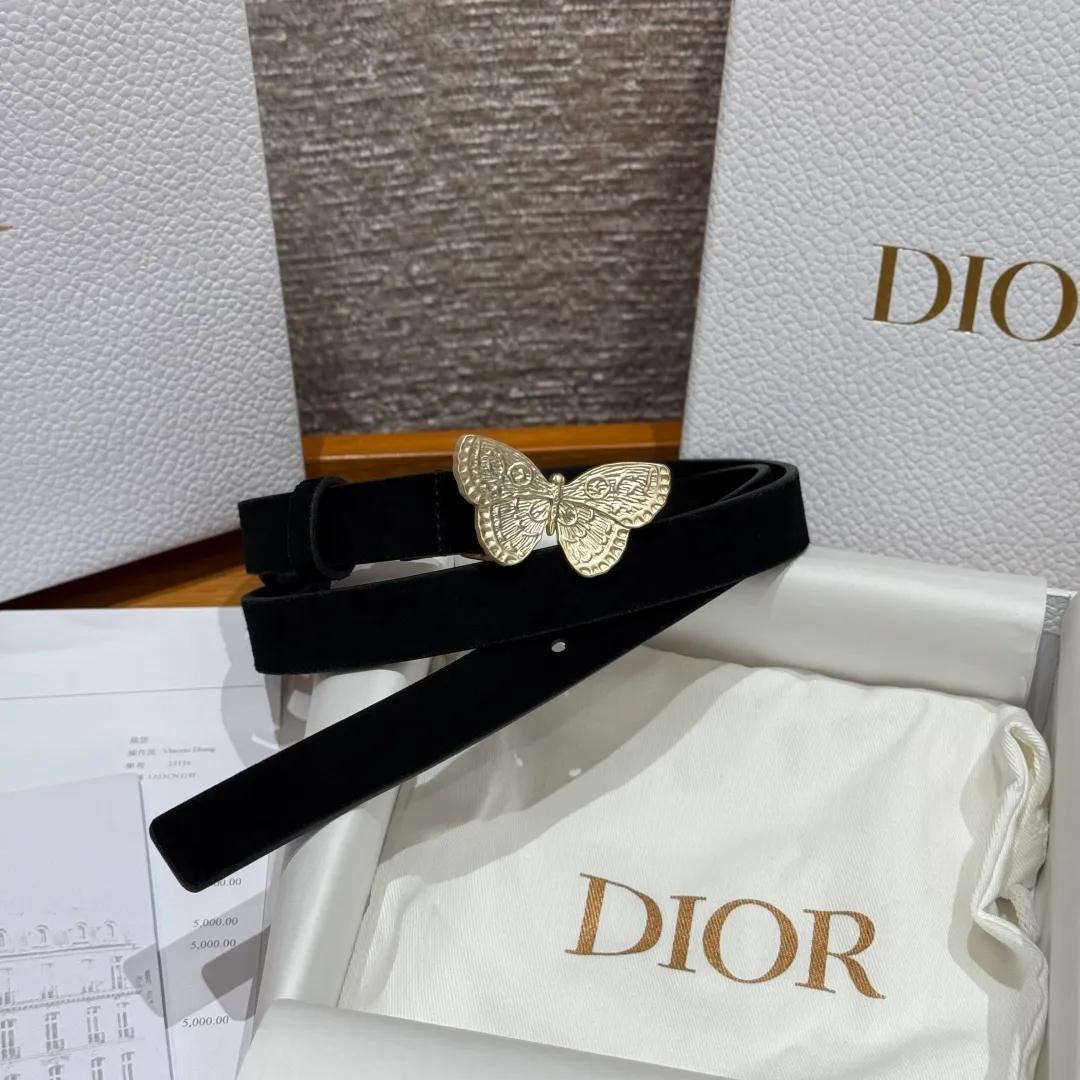 💰440💰Full package💰 💍Purchase level Dior⚡️Good new women's belt 24 early spring Metamorphose belt, 20mm suede design on the front, smooth cow leather on the back, super popular, butterfly buckle series.⚡️🌹Width 2.0cm