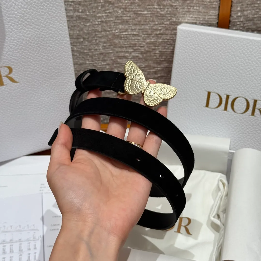 💰440💰Full package💰 💍Purchase level Dior⚡️Good new women's belt 24 early spring Metamorphose belt, 20mm suede design on the front, smooth cow leather on the back, super popular, butterfly buckle series.⚡️🌹Width 2.0cm