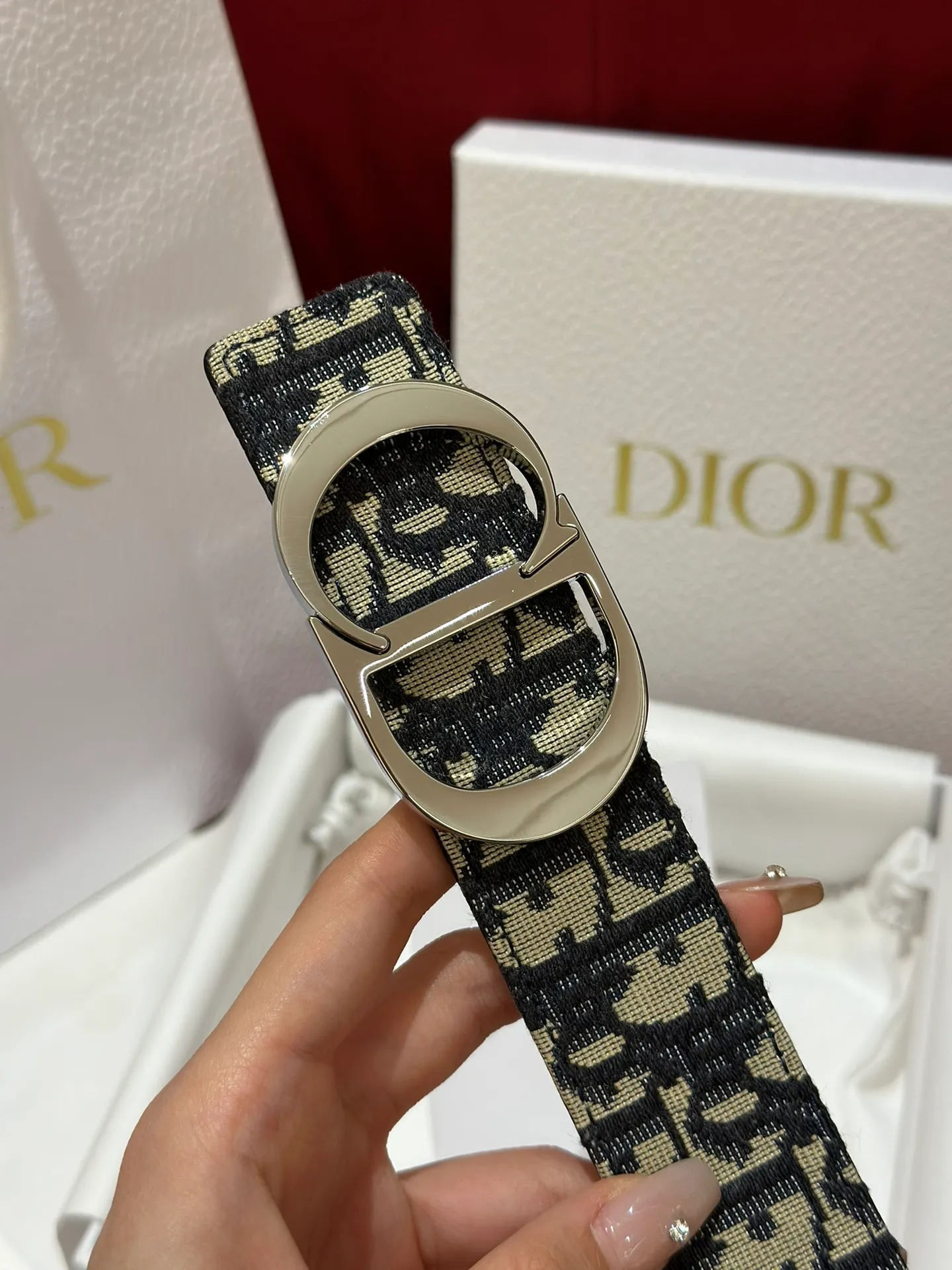 💰460💰Full package💰 💍Purchase-grade Dior imported calfskin soft belt C. D classic logo metal buckle new design buckle calfskin soft belt 3.5cm boutique