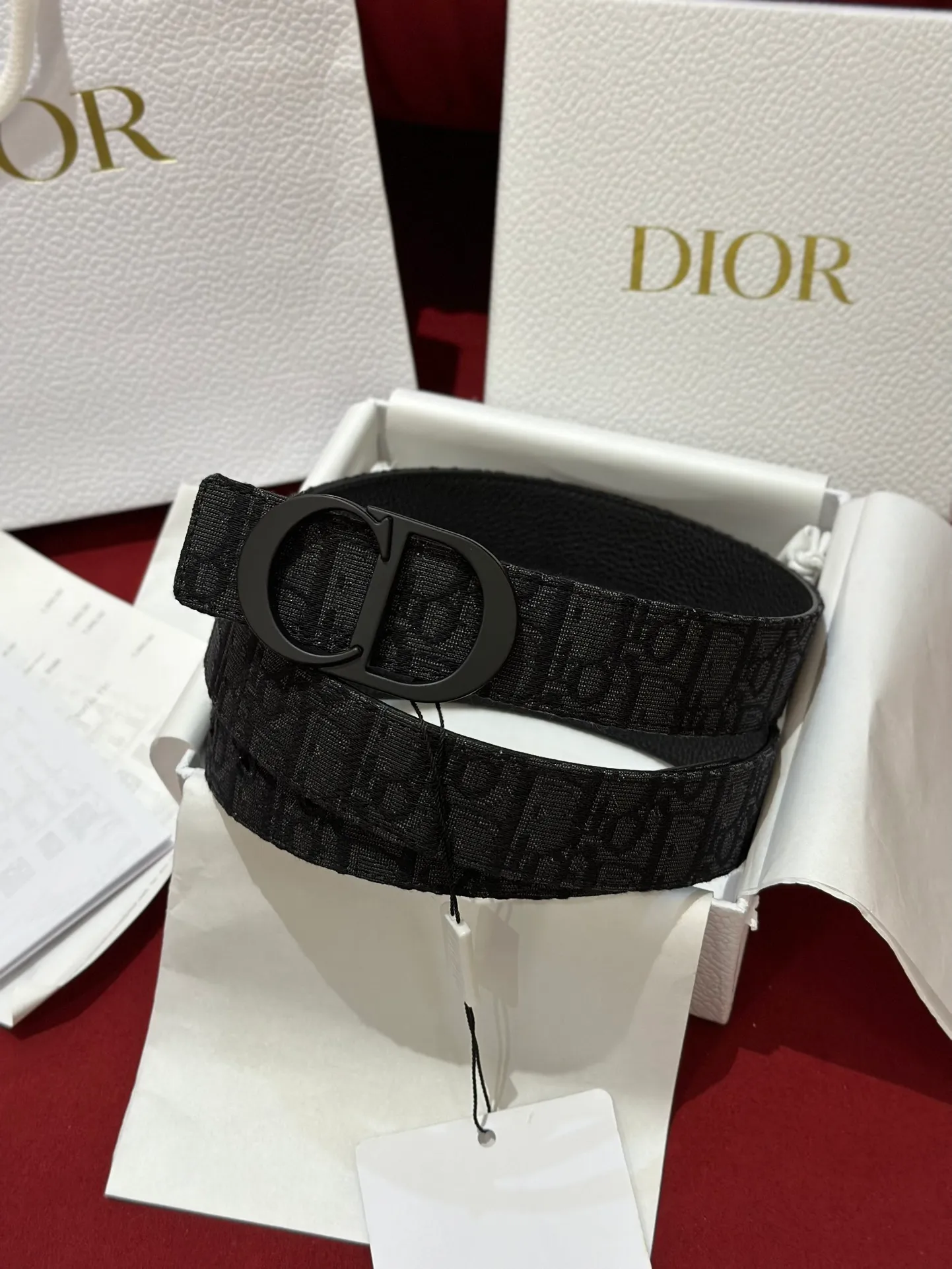 💰460💰Full package💰 💍Purchase-grade Dior imported calfskin soft belt C. D classic logo metal buckle new design buckle calfskin soft belt 3.5cm boutique