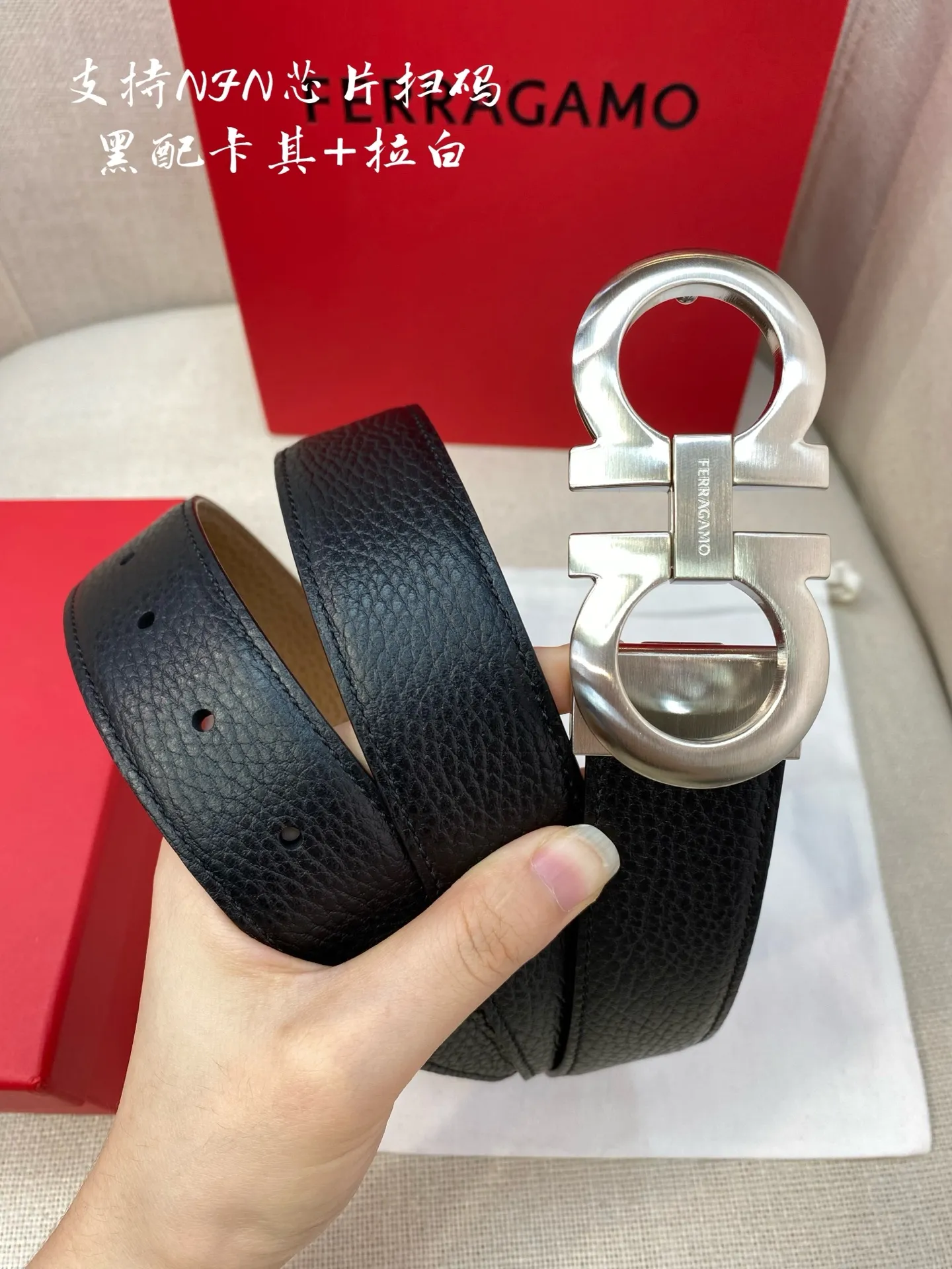 💰440💰Full package💰 💍Purchasing agent Ferragamo⚡️🌹3.5cm high-end customized men's belt Double-sided imported cowhide⚡️🌹Choose and match by yourself Genuine materials Very textured Fashionable and classic without losing style⚡️🌹Can be cut by yourself High quality