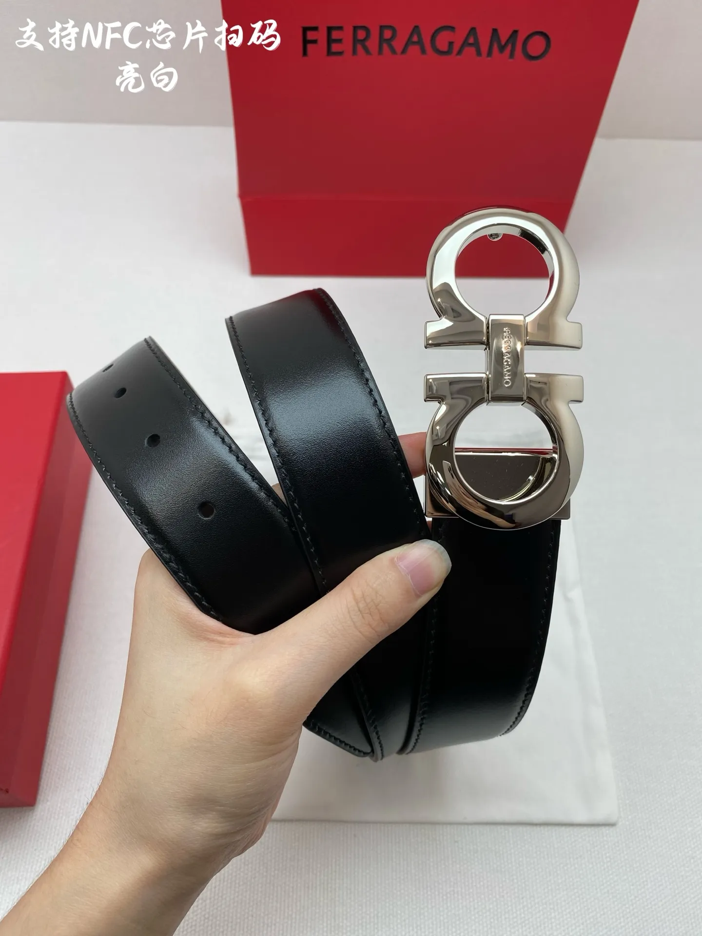 💰440💰Full package💰 💍Purchasing agent Ferragamo⚡️🌹3.5cm high-end customized men's belt, double-sided imported cowhide, you can choose to match it. Genuine material, very textured, fashionable and classic without losing style, can be cut by yourself