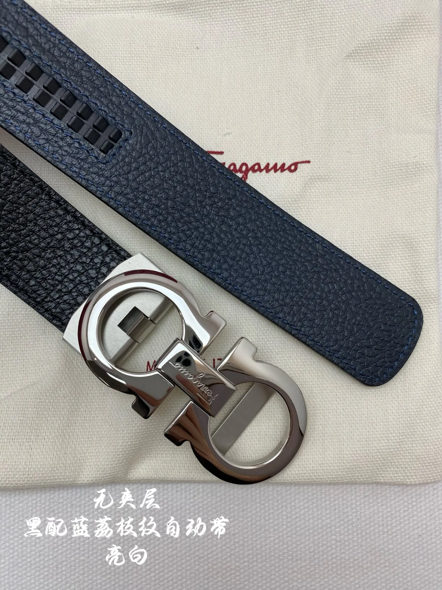 💰520💰Full package💰 💍Purchasing-grade Ferragamo men's automatic belt - imported unlaminated first-layer cowhide, width 34MM, 316 fine steel buckle, exquisitely crafted, soft to the touch, can be cut