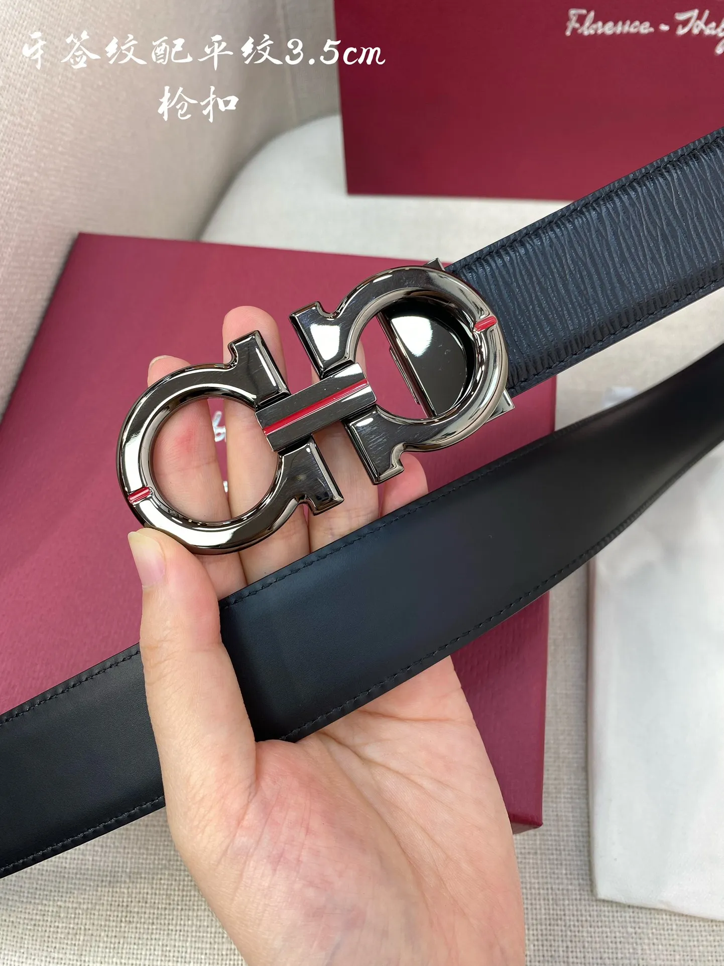 💰460💰Full package💰 💍Purchase level Ferragamo⚡️🌹3.5cm high-end customized men’s belt ⚡️🌹Double-sided imported cowhide, you can choose and match it by yourself, real materials, very textured⚡️🌹Fashionable and classic without losing style, you can cut it by yourself
