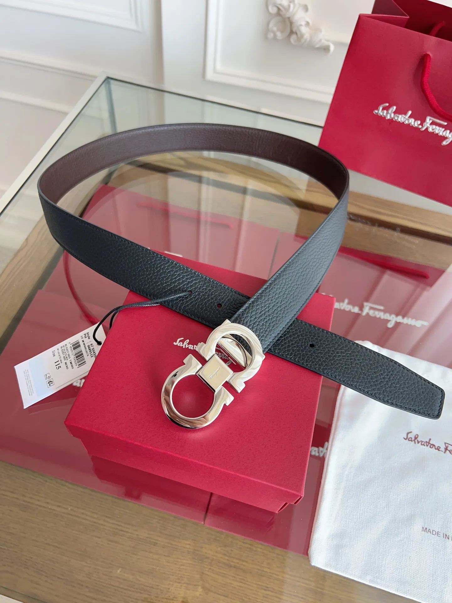 💰440💰Full set of packaging💰 💍Purchase grade Ferragamo 3.5cm⚡️🌹Original leather. Precision brass hardware upgraded version nfc chip, genuine factory IP plating! Original match