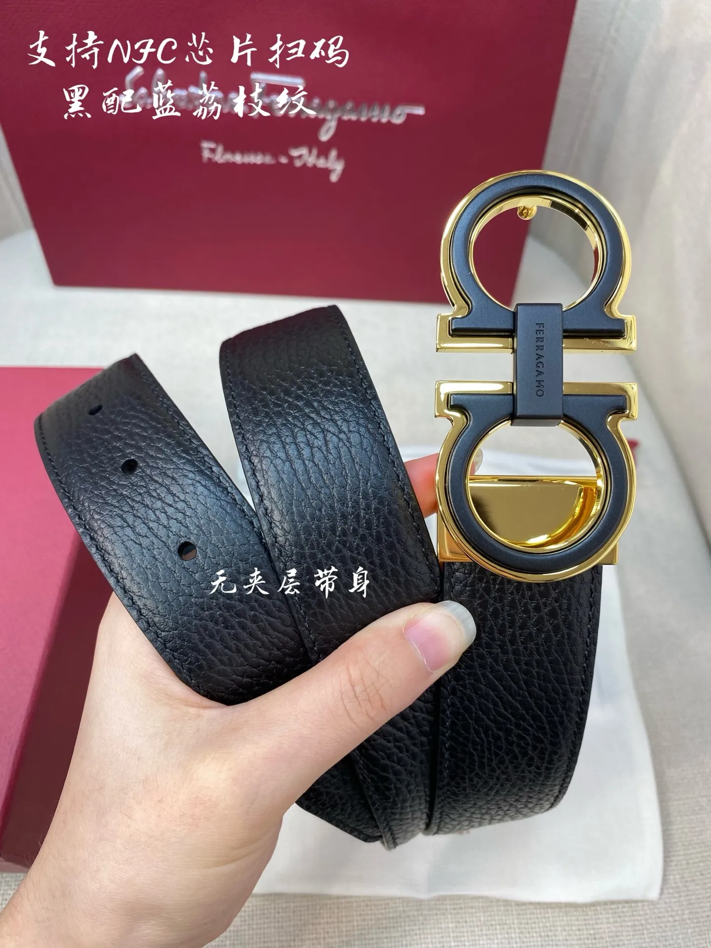 💰460💰Full package💰 💍Purchase-grade Ferragamo⚡️NFC chip scan model⚡️Authentic size 3.5cm Italian original leather⚡️
