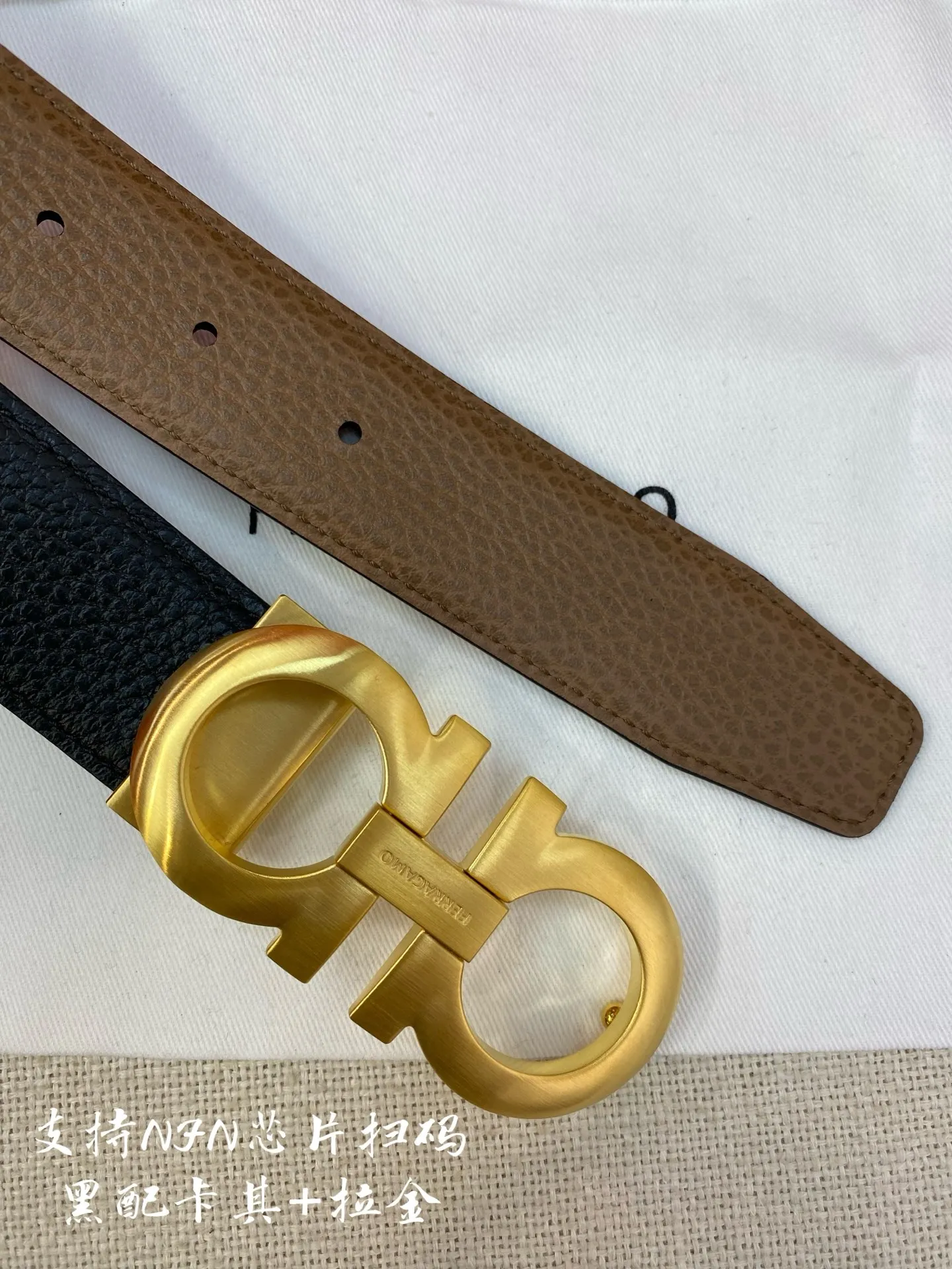 💰440💰Full package💰 💍Purchasing agent Ferragamo⚡️🌹3.5cm high-end customized men's belt Double-sided imported cowhide⚡️🌹Choose and match by yourself Genuine materials Very textured Fashionable and classic without losing style⚡️🌹Can be cut by yourself High quality
