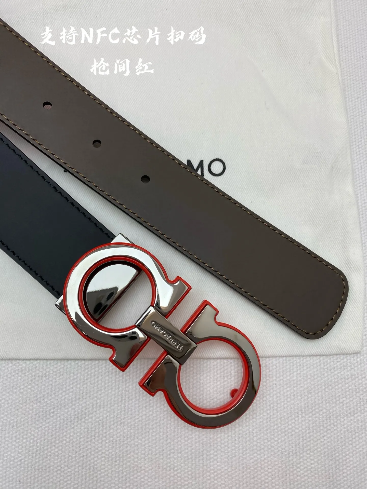💰460💰Full package💰 💍Purchasing agent Ferragamo⚡️🌹NFC-F3.5cm advanced customized men's belt, double-sided imported cowhide, you can choose and match it by yourself. Real materials, very textured, fashionable and classic without losing style, can be cut by yourself