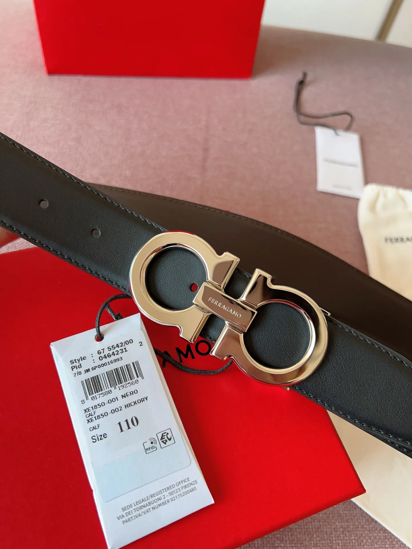 💰440💰Full package💰 💍Purchasing-grade Ferragamo⚡️🌹3.5cm original leather. Precision brass hardware upgraded version genuine factory IP plating! Original match,