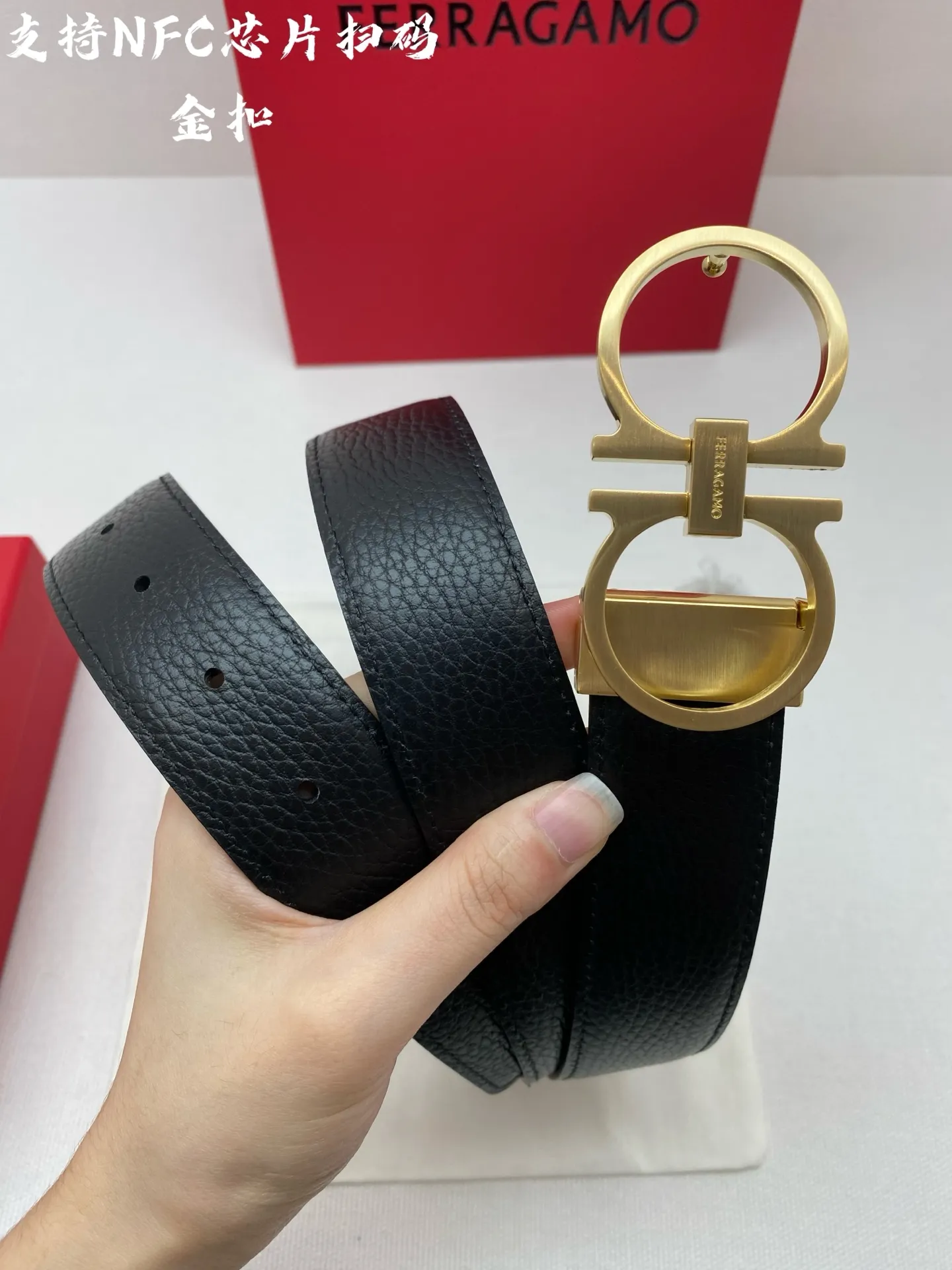💰440💰Full package💰 💍Purchasing agent Ferragamo⚡️🌹NFC-F3.5cm advanced customized men's belt, double-sided imported cowhide⚡️🌹Choose and match by yourself. Genuine materials. Very textured. Fashionable and classic without losing style. Can be cut by yourself.