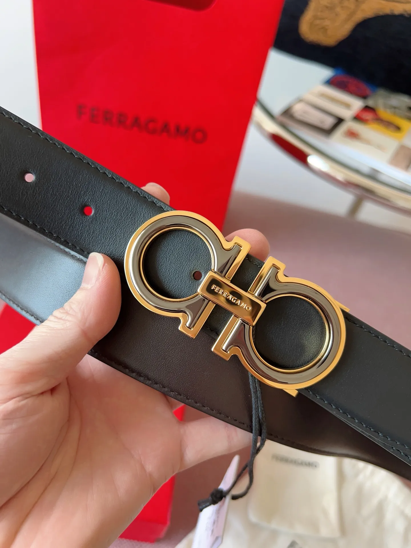 💰460💰Full package💰 💍Purchasing-grade Ferragamo⚡️🌹3.5cm original leather. Precision brass hardware upgraded version genuine factory IP plating! Original match,