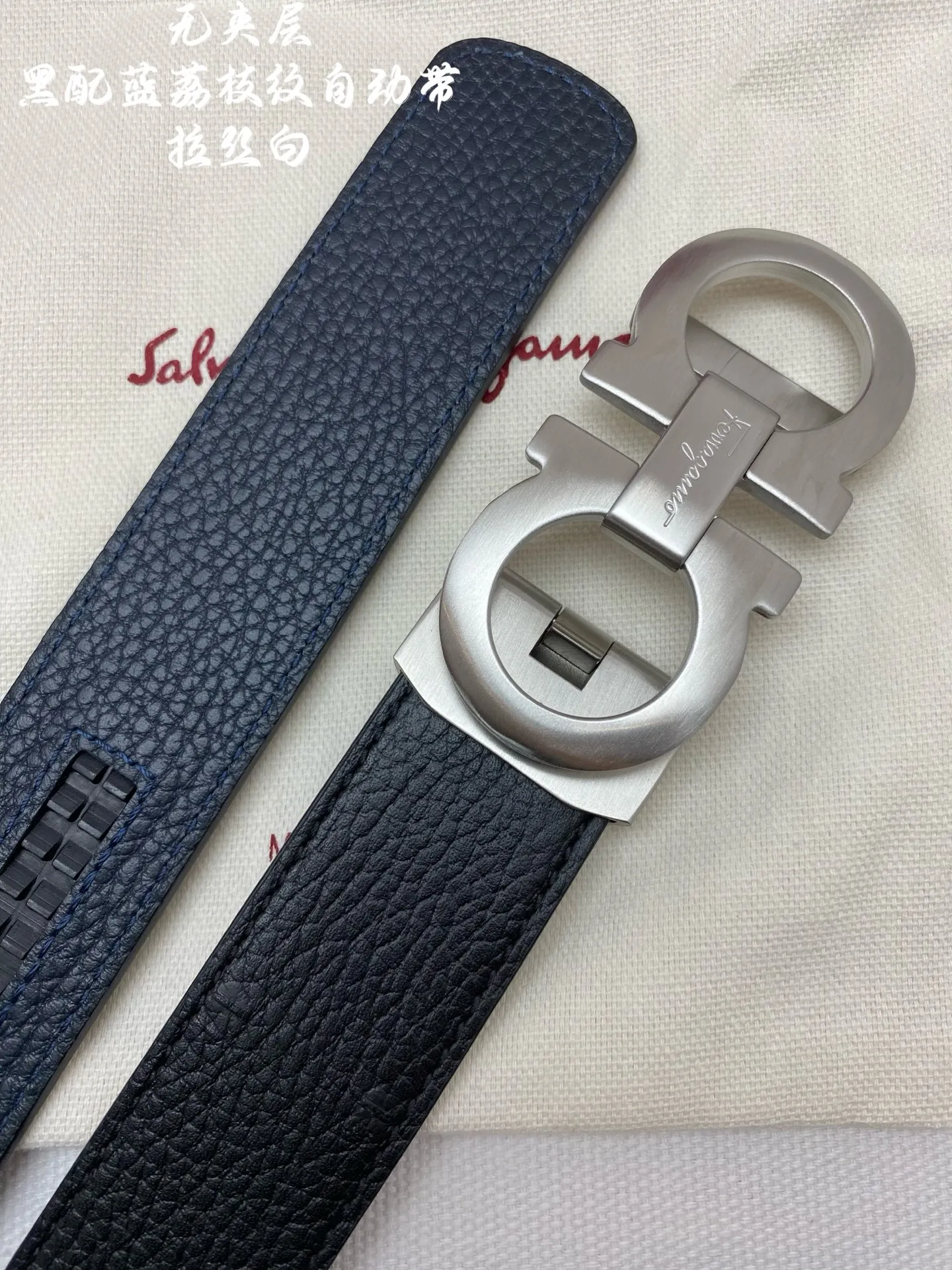 💰520💰Full package💰 💍Purchasing-grade Ferragamo men's automatic belt - imported unlaminated first-layer cowhide, width 34MM, 316 fine steel buckle, exquisitely crafted, soft to the touch, can be cut