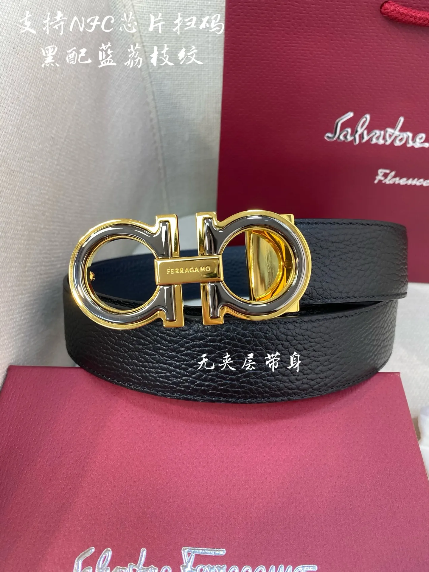 💰460💰Full package💰 💍Purchase-grade Ferragamo⚡️NFC chip scan model⚡️Authentic size 3.5cm Italian original leather⚡️