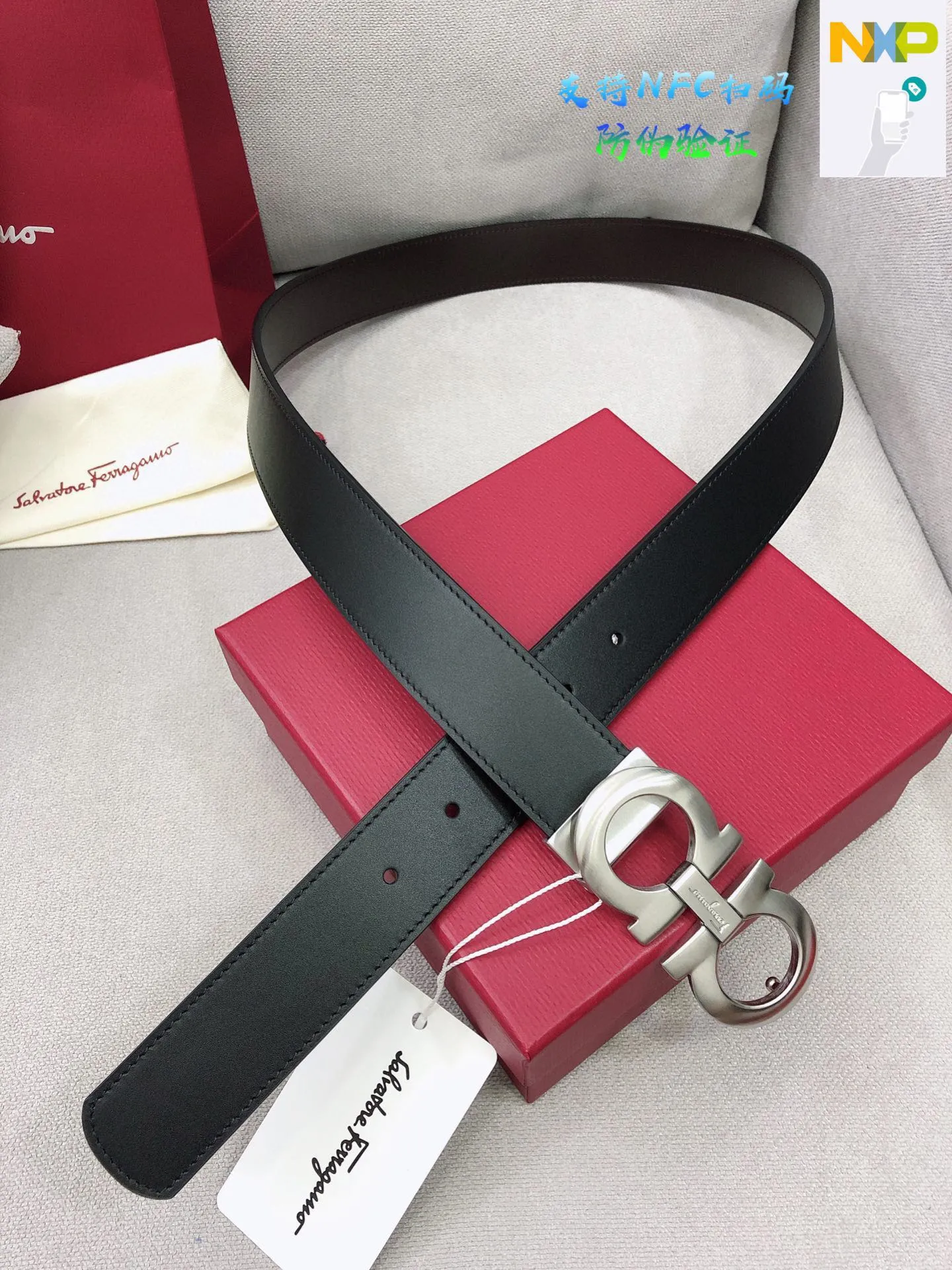 💰440💰Full set of packaging💰 💍Purchase level Ferragamo official website is updated simultaneously, special channel genuine factory OEM, supports NFC scan code verification. Business fashion and versatile, width 3.5cm
