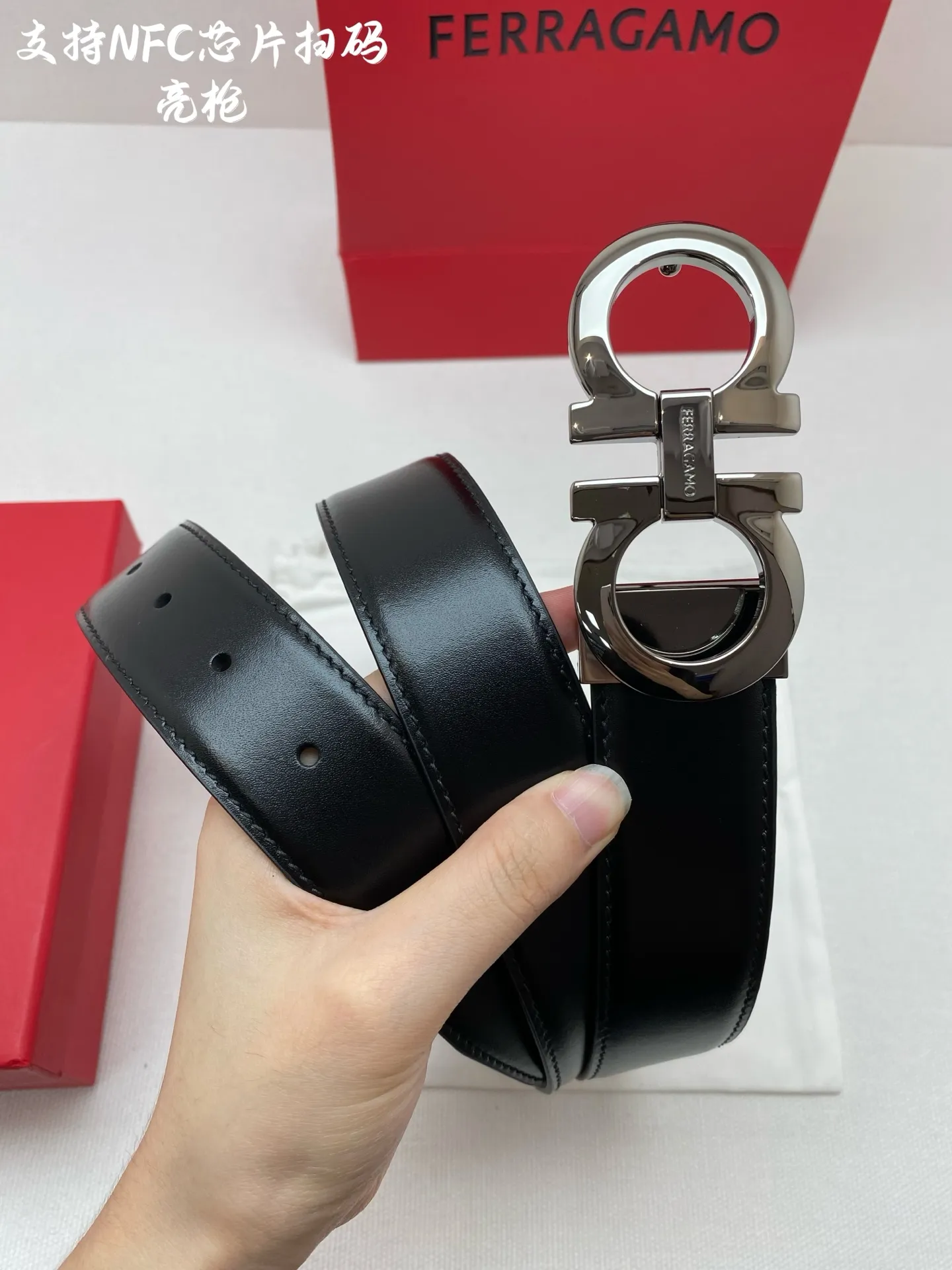 💰440💰Full package💰 💍Purchasing agent Ferragamo⚡️🌹3.5cm high-end customized men's belt, double-sided imported cowhide, you can choose to match it. Genuine material, very textured, fashionable and classic without losing style, can be cut by yourself
