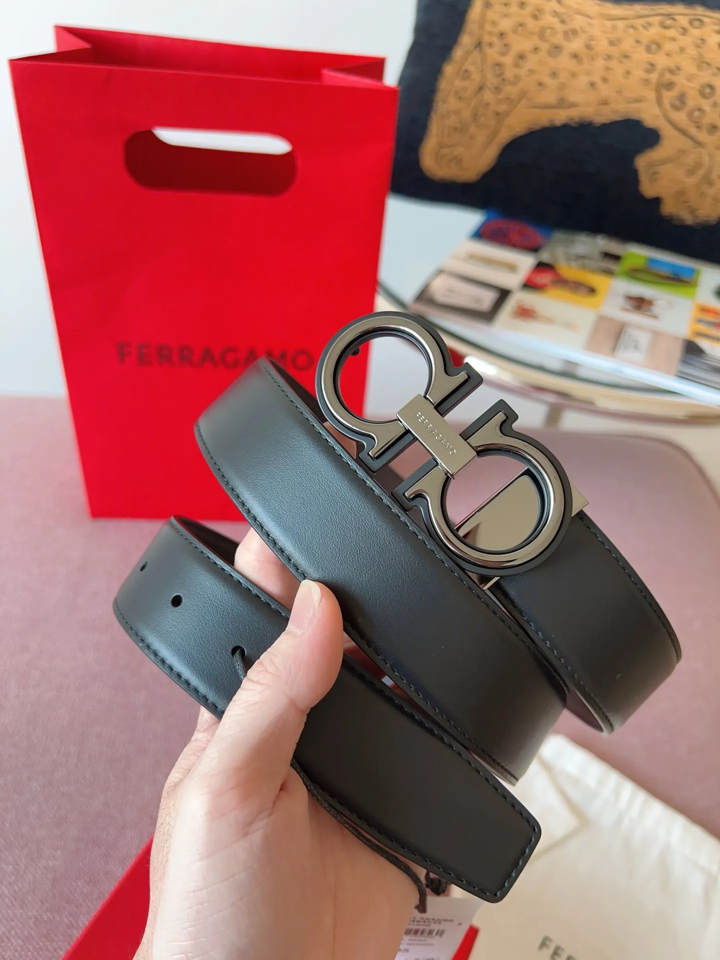 💰460💰Full package💰 💍Purchasing-grade Ferragamo⚡️🌹3.5cm original leather. Precision brass hardware upgraded version genuine factory IP plating! Original match,