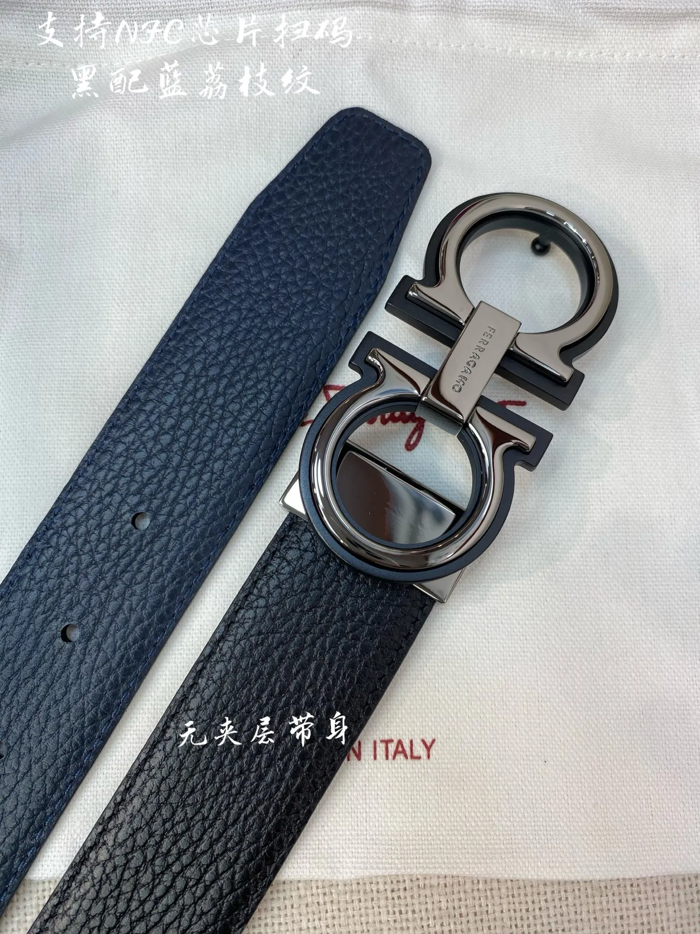💰460💰Full package💰 💍Purchase-grade Ferragamo⚡️NFC chip scan model⚡️Authentic size 3.5cm Italian original leather⚡️