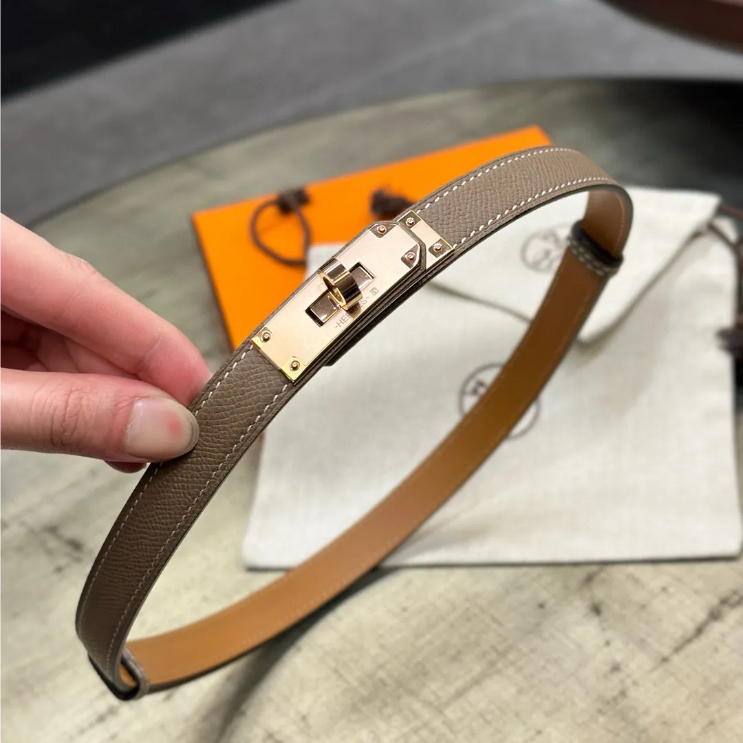 💰498💰Full package💰 💍Purchase level Hermes HERMES Kelly 18mm belt, stainless steel hardware, epsom original leather