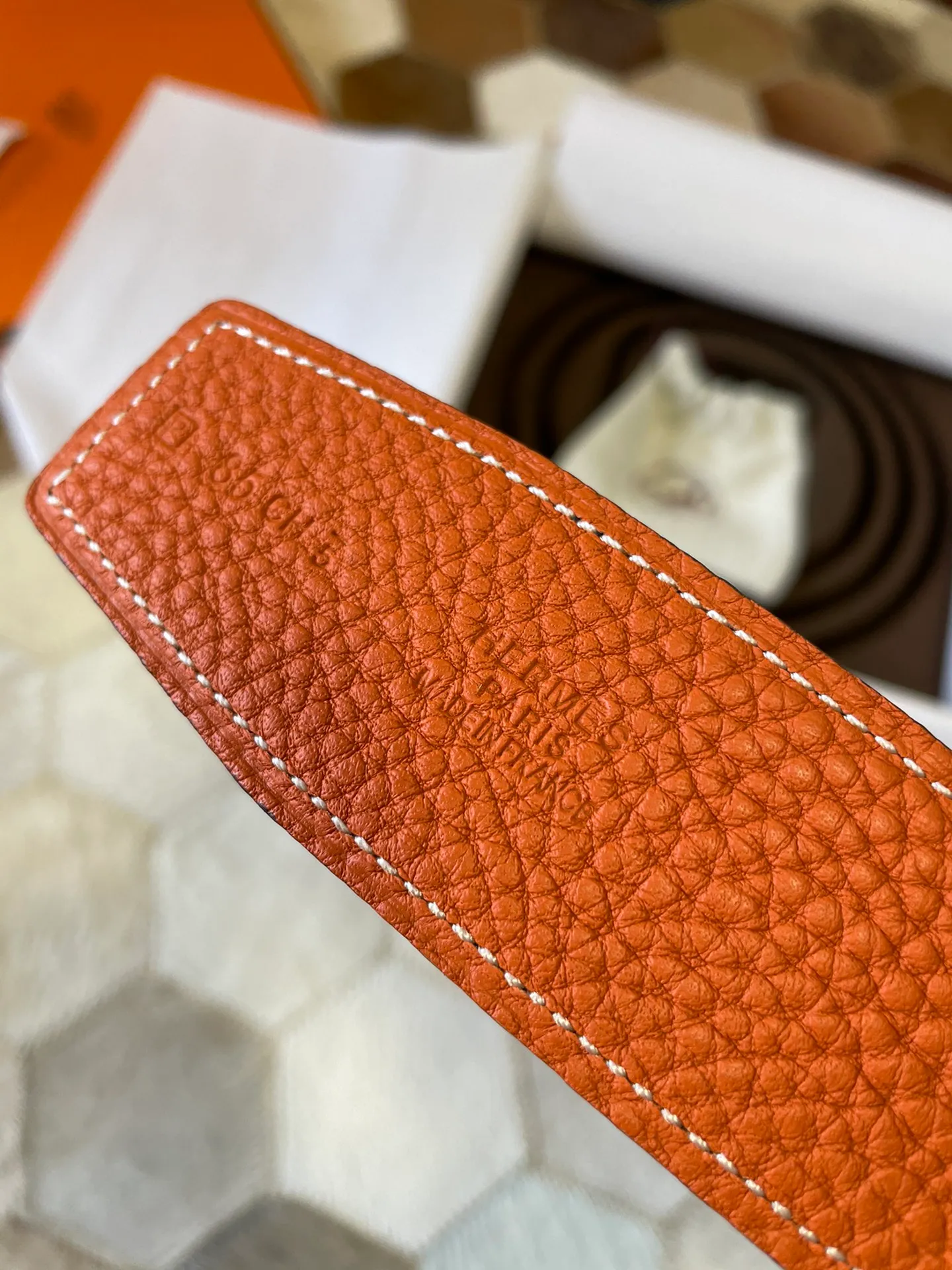 💍Purchasing agent Hermes zp order classic men's belt counter Togo leather with stainless steel duplex welding point buckle 3.8cm, practical and beautiful. P480