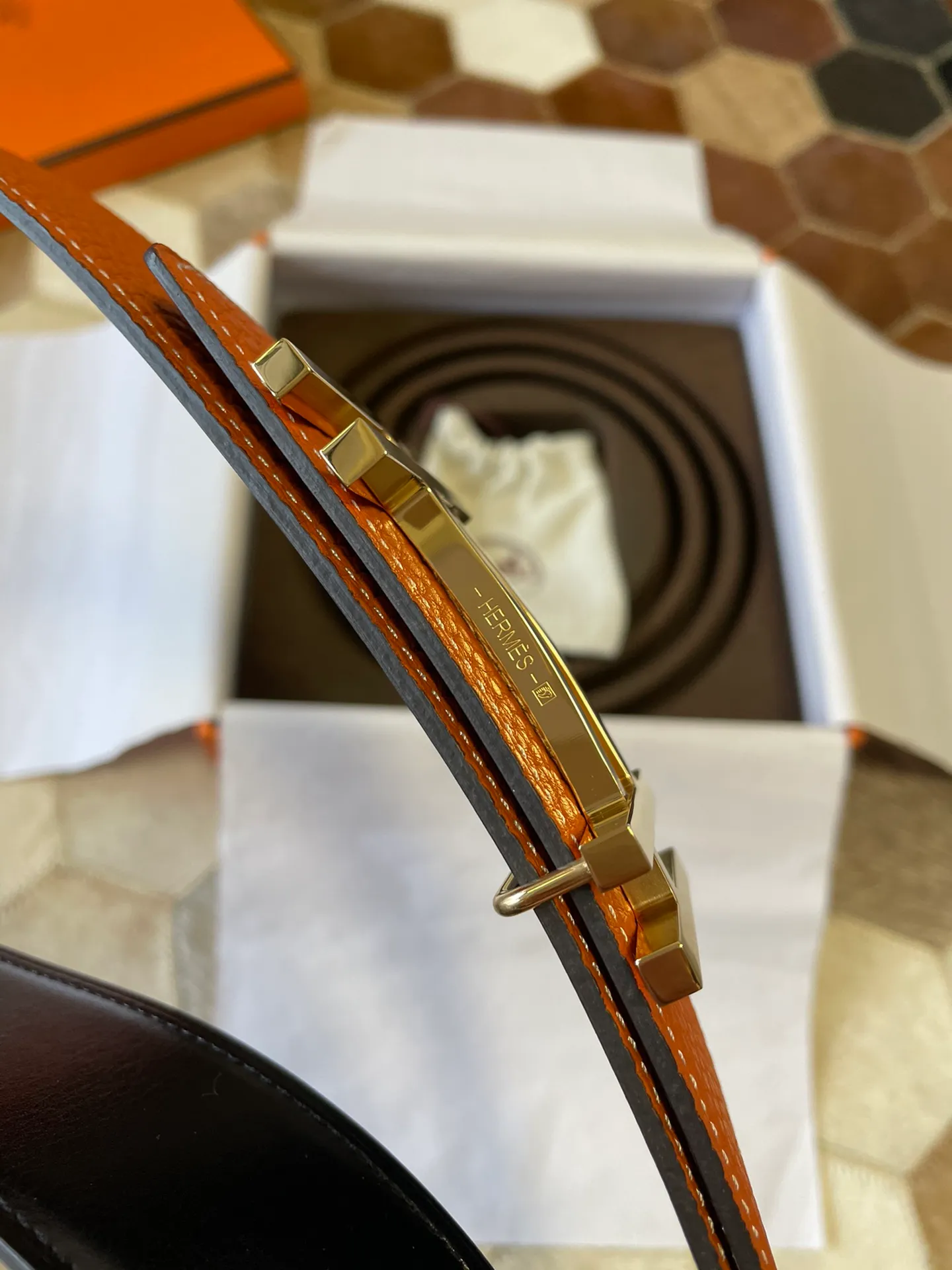 💍Purchasing agent Hermes zp order classic men's belt counter Togo leather with stainless steel duplex welding point buckle 3.8cm, practical and beautiful. P480