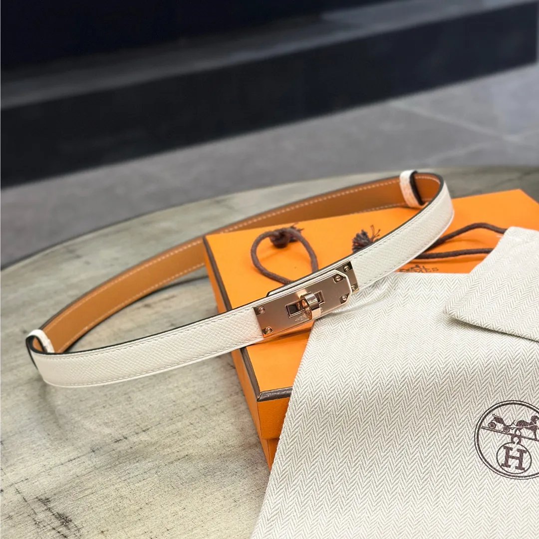 💰498💰Full package💰 💍Purchase level Hermes HERMES Kelly 18mm belt, stainless steel hardware, epsom original leather