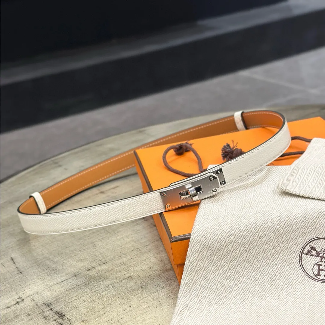 💰498💰Full package💰 💍Purchase level Hermes HERMES Kelly 18mm belt, stainless steel hardware, epsom original leather
