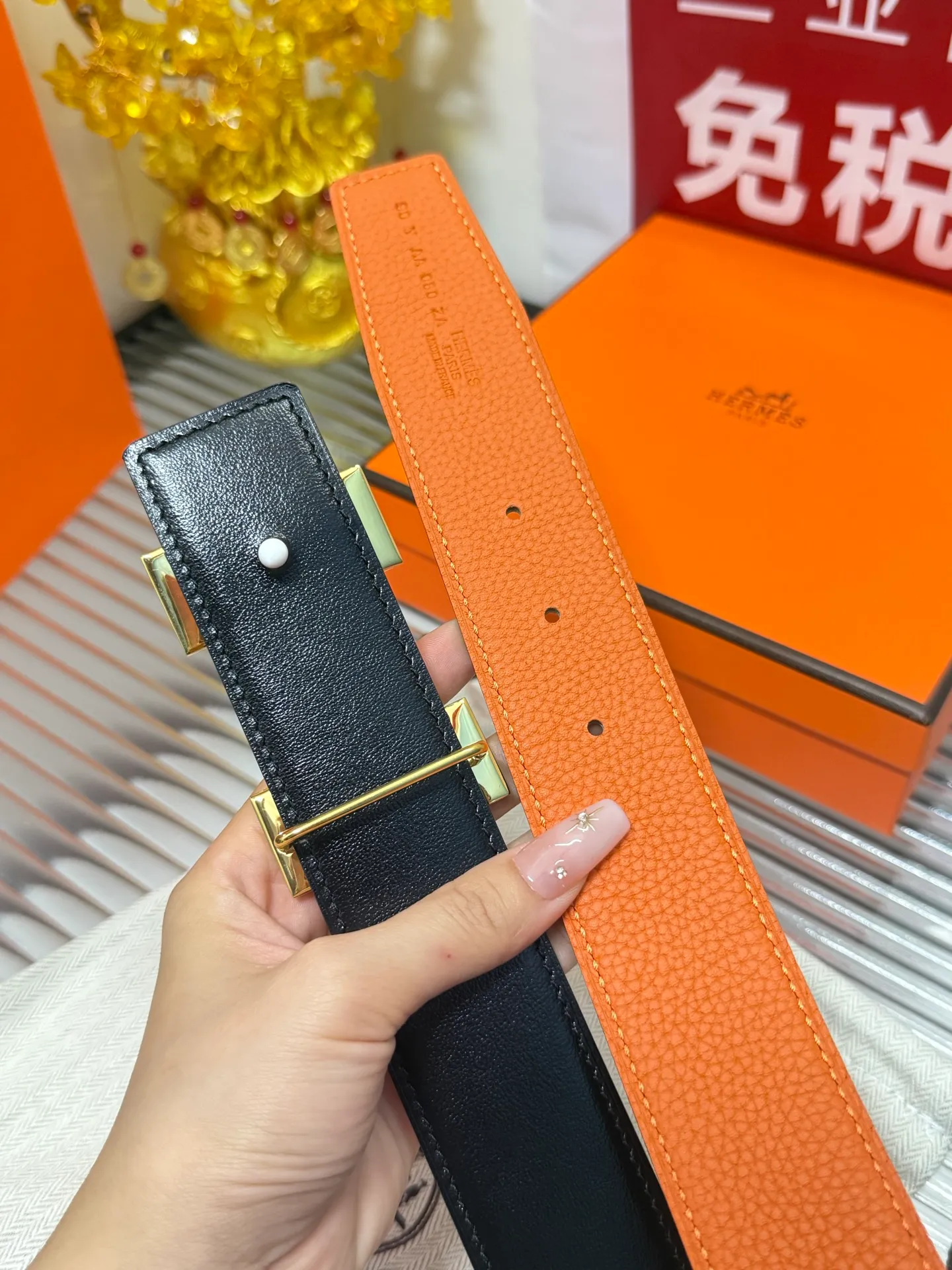 ✅Width: 𝟯.𝟴𝗰𝗺 ❑ Hermès « Comes with a full set of 🛍 original packaging at the counter » Original imported 𝐓𝐎𝐆𝐎 calfskin + fine pure steel ❑ Purchasing genuine goods · Fine and perfect wiring, exquisite and neat details ❗️Original high quality P480