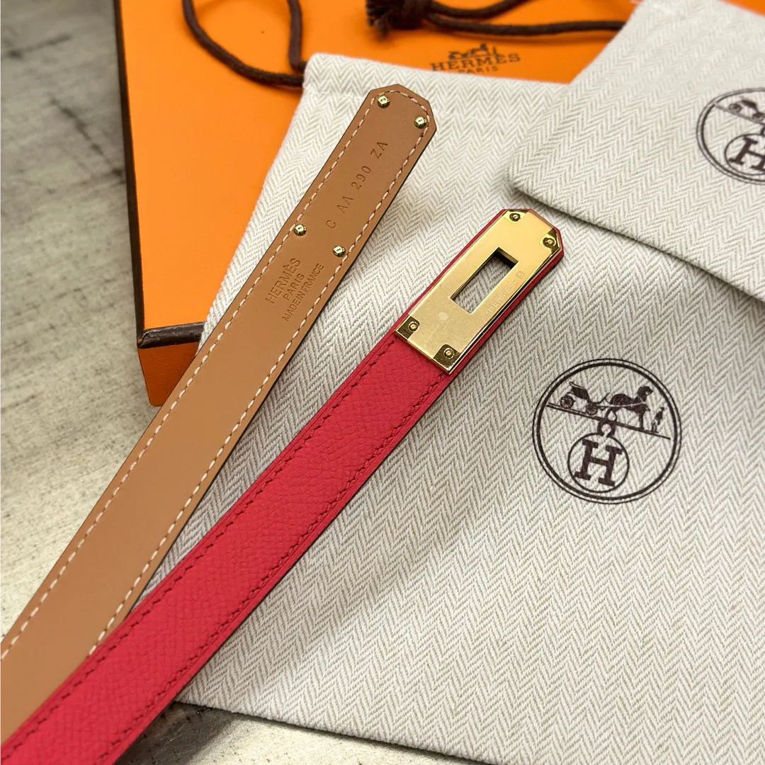 💰498💰Full package💰 💍Purchase level Hermes HERMES Kelly 18mm belt, stainless steel hardware, epsom original leather