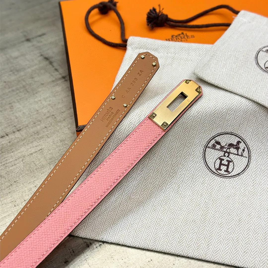 💰498💰Full package💰 💍Purchase level Hermes HERMES Kelly 18mm belt, stainless steel hardware, epsom original leather