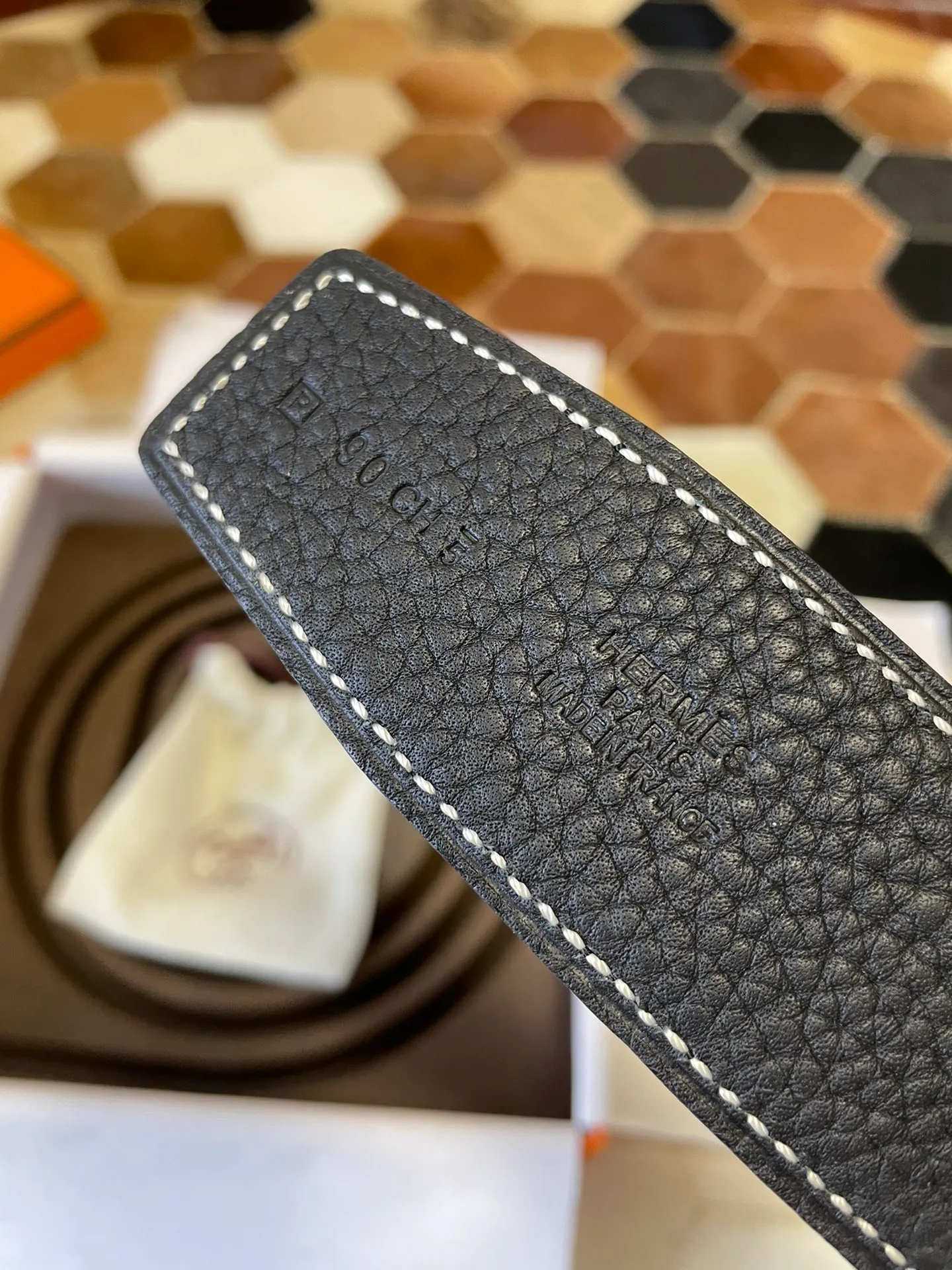 💍Purchasing agent Hermes zp order classic men's belt counter Togo leather with stainless steel duplex welding point buckle 3.8cm, practical and beautiful. P480