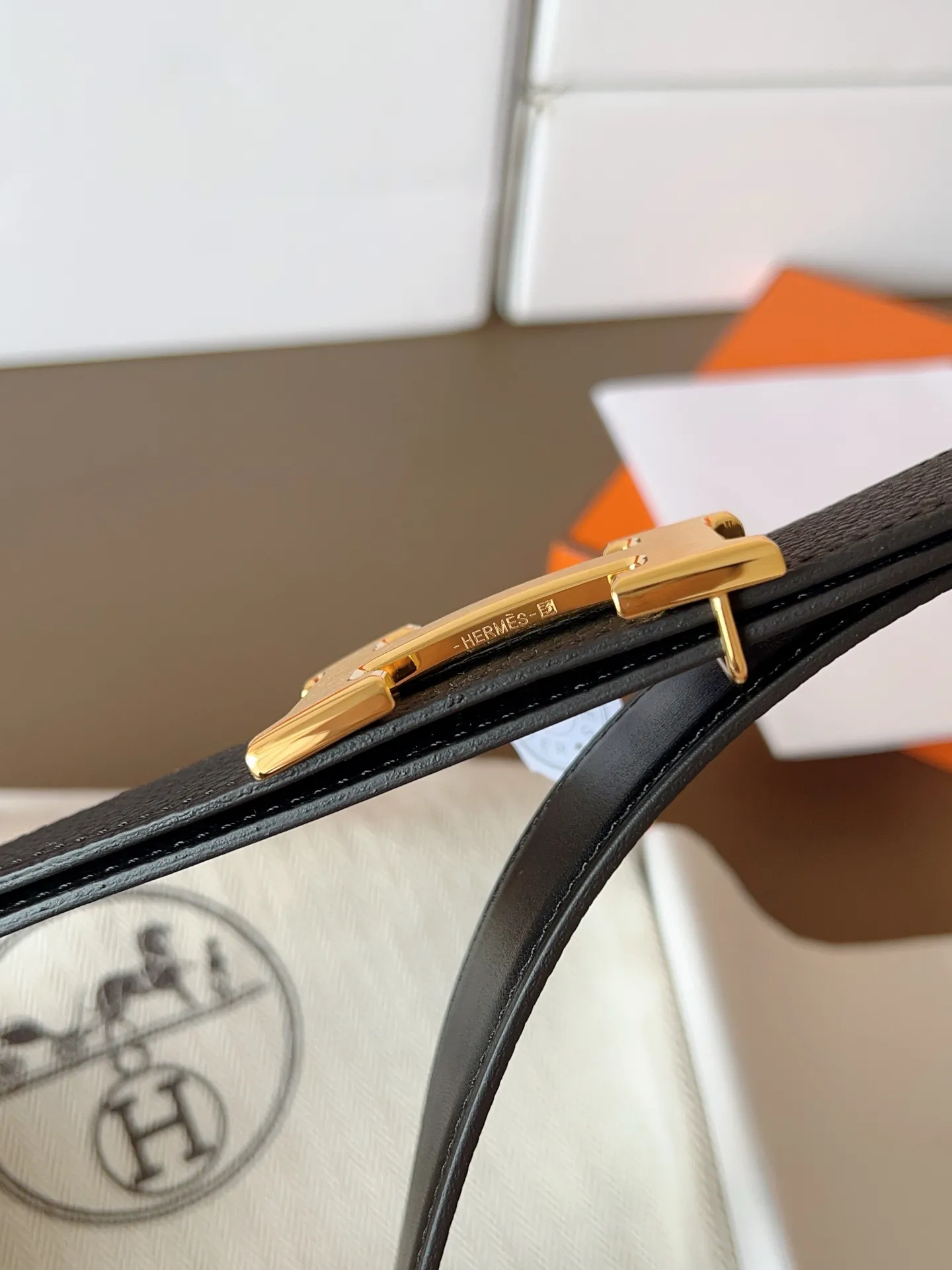 💰480💰Full set of packaging💰💍Purchase level Hermes "HERMES" new craftsmanship, original wiring 3.2cm, colors are black, earthy yellow, tin gray, coffee color, Prussian basket double-sided belt🇫🇷French original togo leather/A-grade steel buckle The quality is beyond doubt, there is no better, only the best,