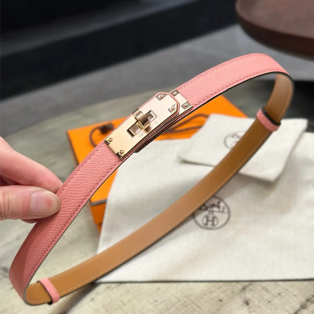 💰498💰Full package💰 💍Purchase level Hermes HERMES Kelly 18mm belt, stainless steel hardware, epsom original leather