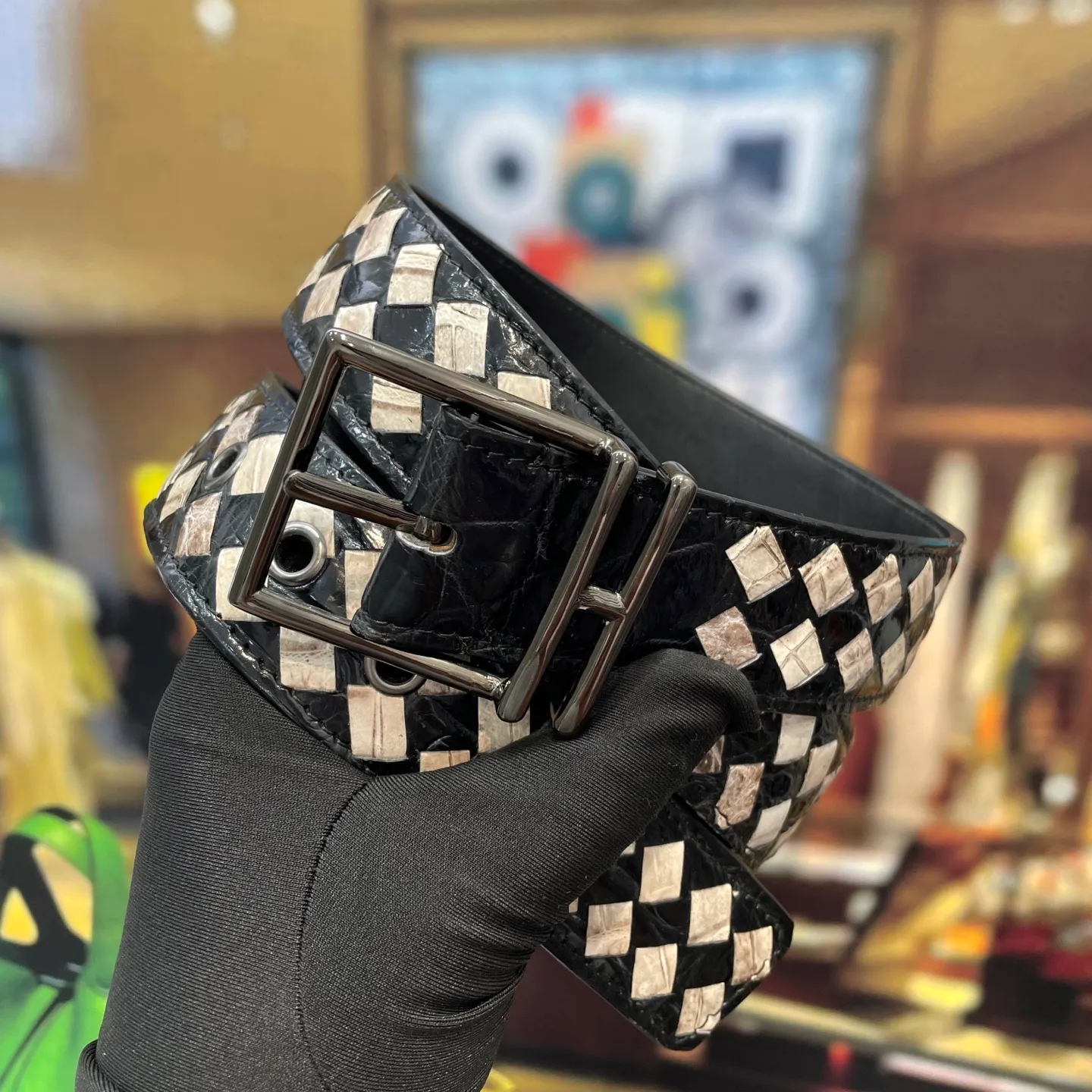Hermes-🆕 🔥 Width 38mm boutique Classic black and white color combination Himalayan white and imported Nile crocodile 🐊 Braided 🐊 crocodile needle belt, casual yet elegant, high-end atmosphere, with boutique buckle, premium original quality, precision production