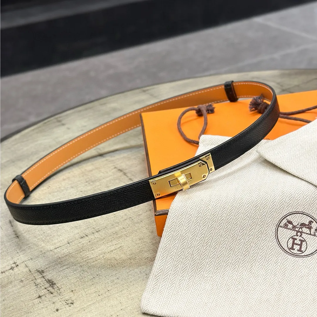 💰498💰Full package💰 💍Purchase level Hermes HERMES Kelly 18mm belt, stainless steel hardware, epsom original leather