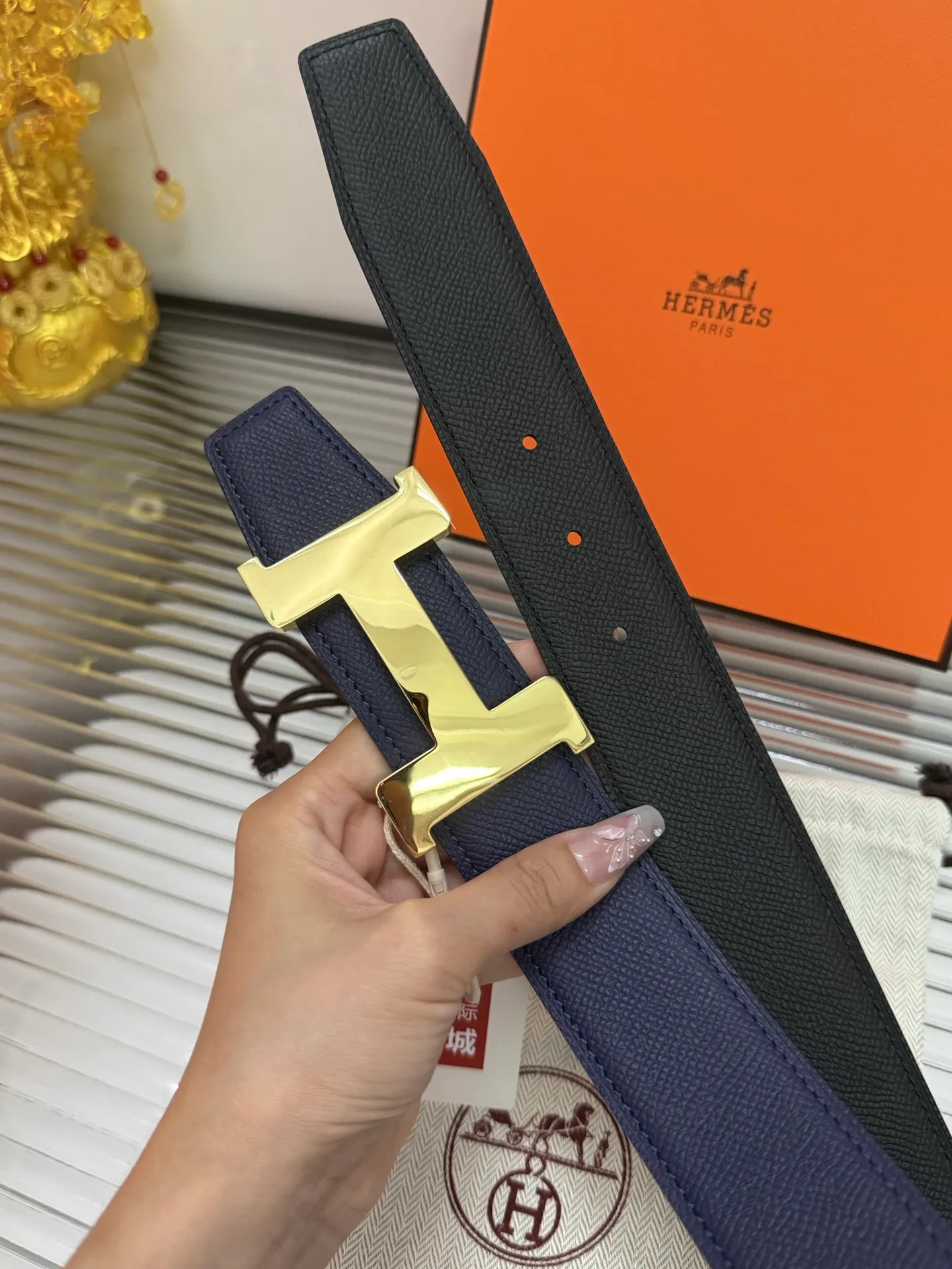 💰480💰Full package💰 💍Purchase grade Hermès original calfskin palm print⚡️🌹Double-sided available ⚡️🌹High-quality pure steel hardware buckle⚡️🌹Width 3.8cm