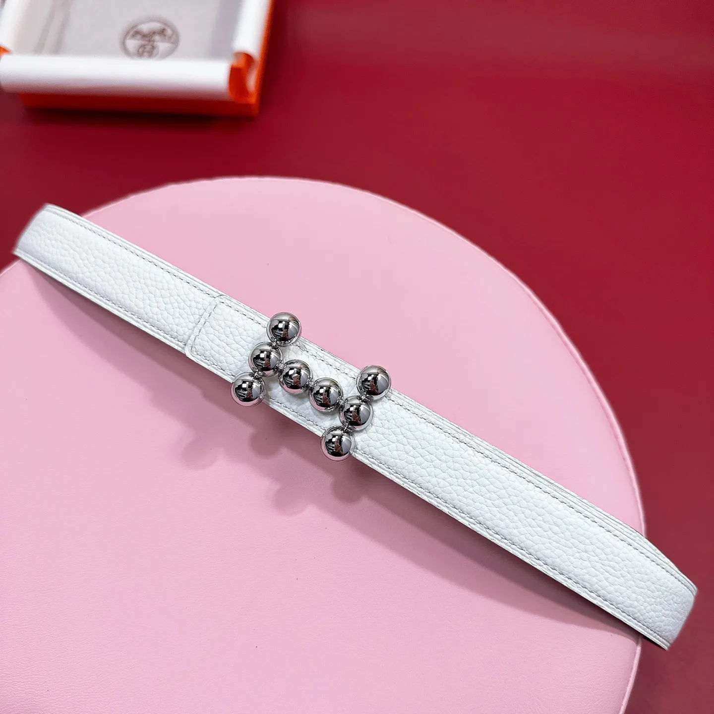 💰440💰Full package💰 💍Purchasing agent grade Hermès simple dual-purpose leather girl's pebbled belt, accessories 2.5cm H stainless steel dual-purpose leather H buckle belt!