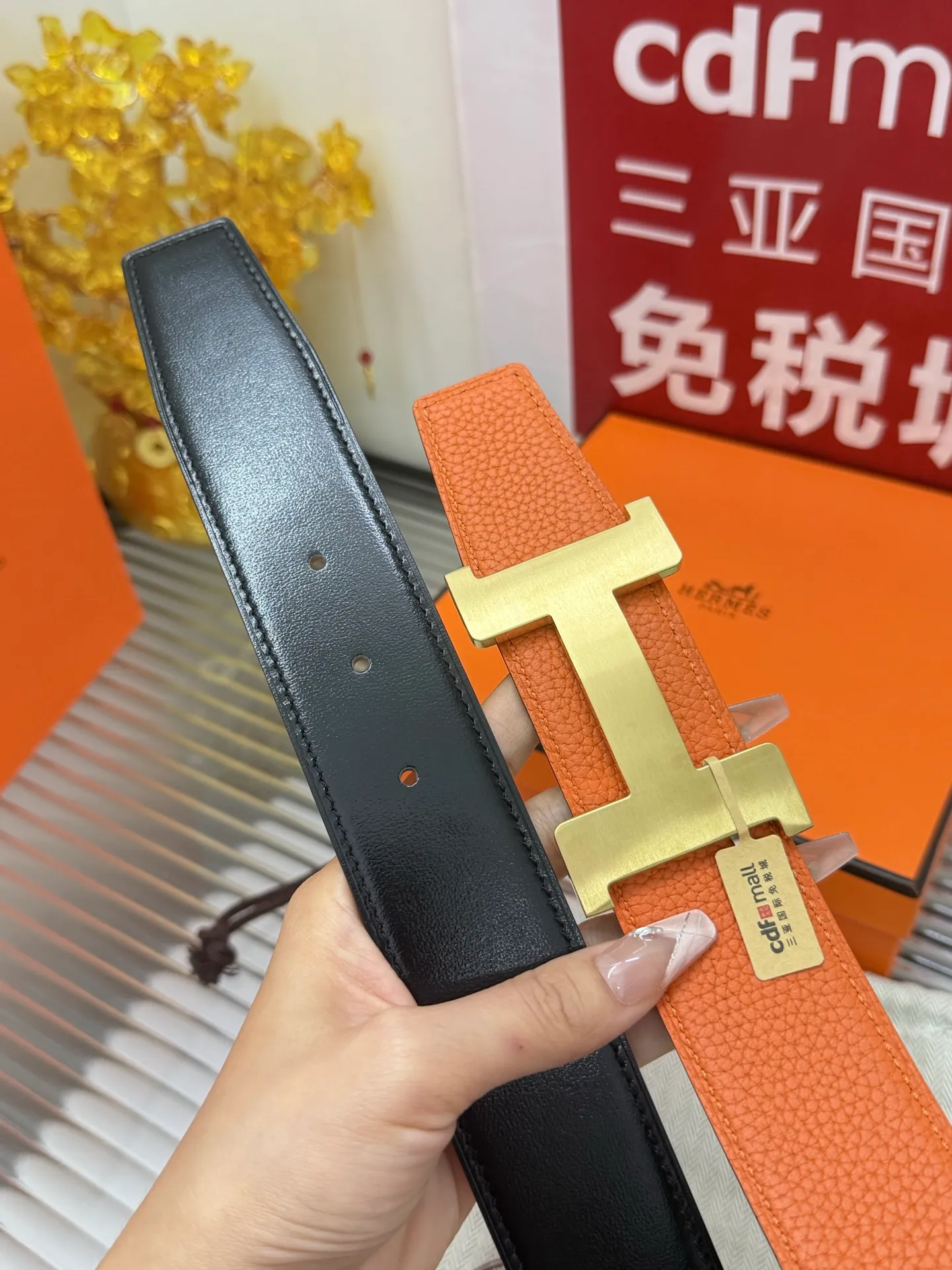 ✅Width: 𝟯.𝟴𝗰𝗺 ❑ Hermès "Duty Free Packaging" official website synchronized classic model, double-sided can be used, Italy 🇮🇹𝐒𝐢𝐫𝐩 original import 𝐓𝐎𝐆𝐎 calfskin + fine pure steel hardware buckle P480