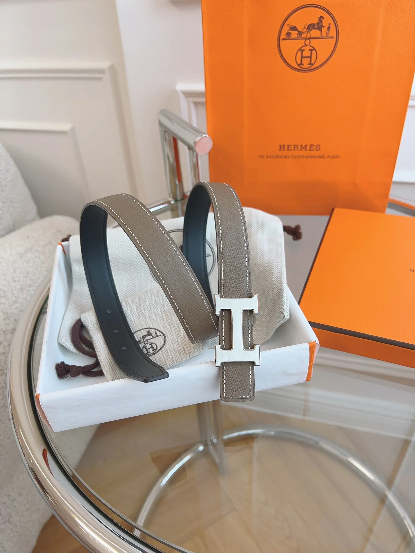 💰440💰Authentic packaging💰 💍Purchasing agent grade "HERMES"🇫🇷French original EPSOM elephant gray/all-steel hardware The quality is beyond doubt, there is no better, only the best. Size 2.4 cm