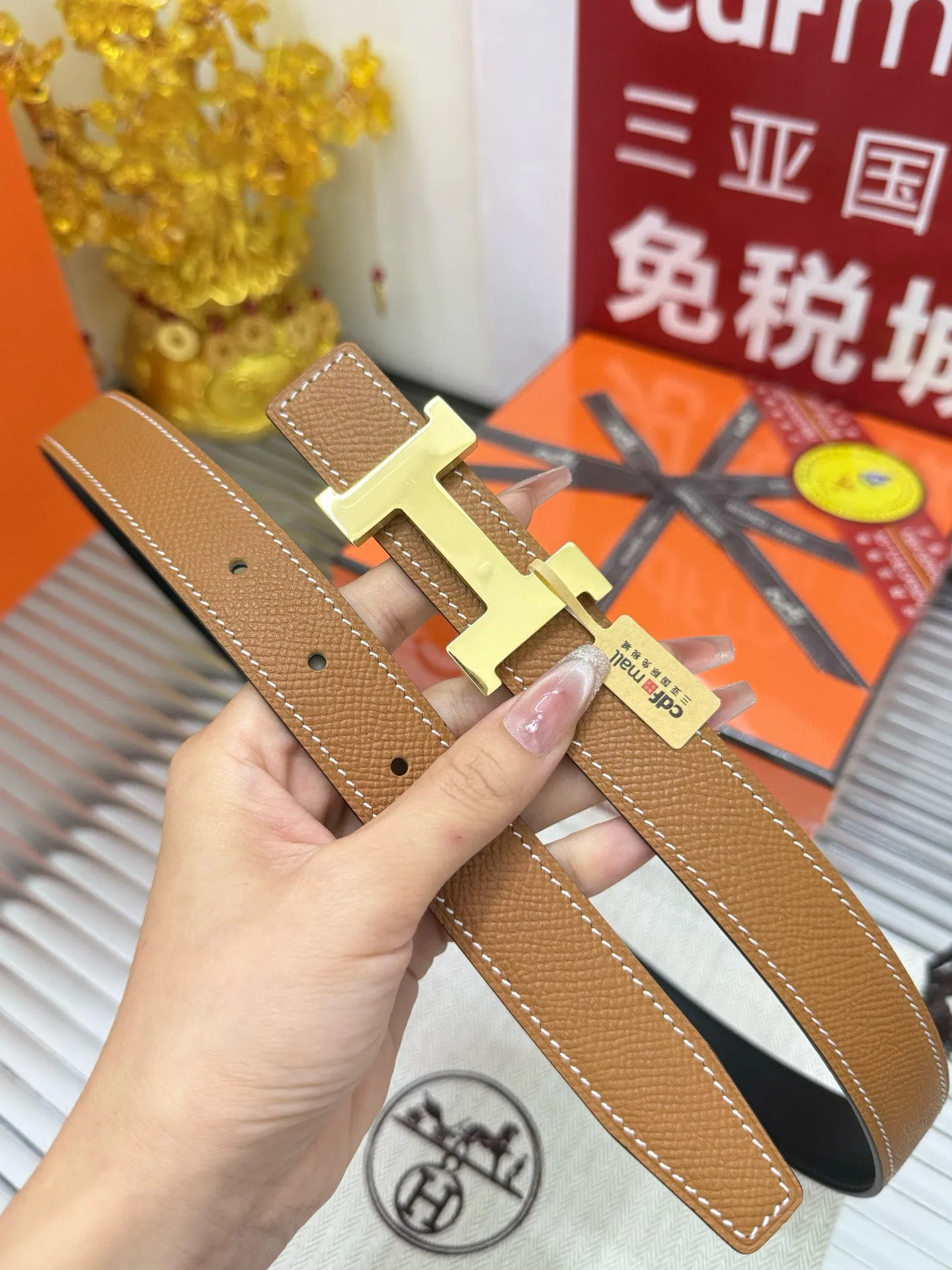 ✅Width: 𝟮.𝟰𝗰𝗺 ❑ Hermès double-sided, women’s narrow style, original imported 𝐓𝐎𝐆𝐎 calfskin + fine pure steel hardware buckle P440