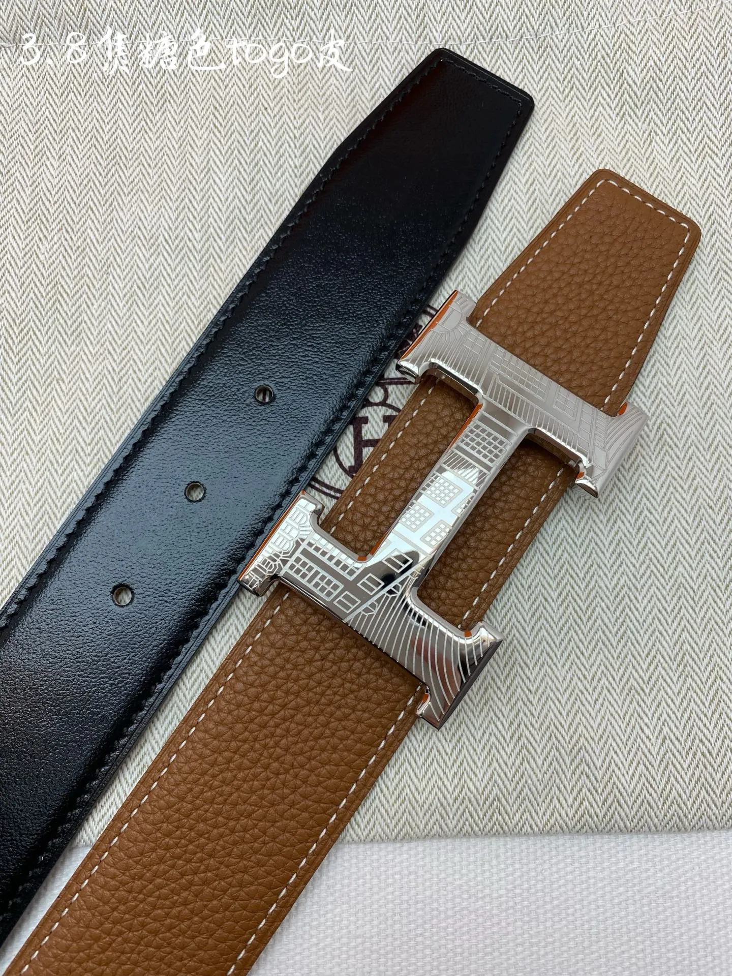 💰480💰Full set of packaging💰 💍Purchase level Hermes-H⚡️🌹BELT BUCKLE & REVERSIBLE LEATHER STRAP 76mm Hermes counter synchronization Imported epsom double-sided calfskin Stainless steel boutique hardware Double-sided available