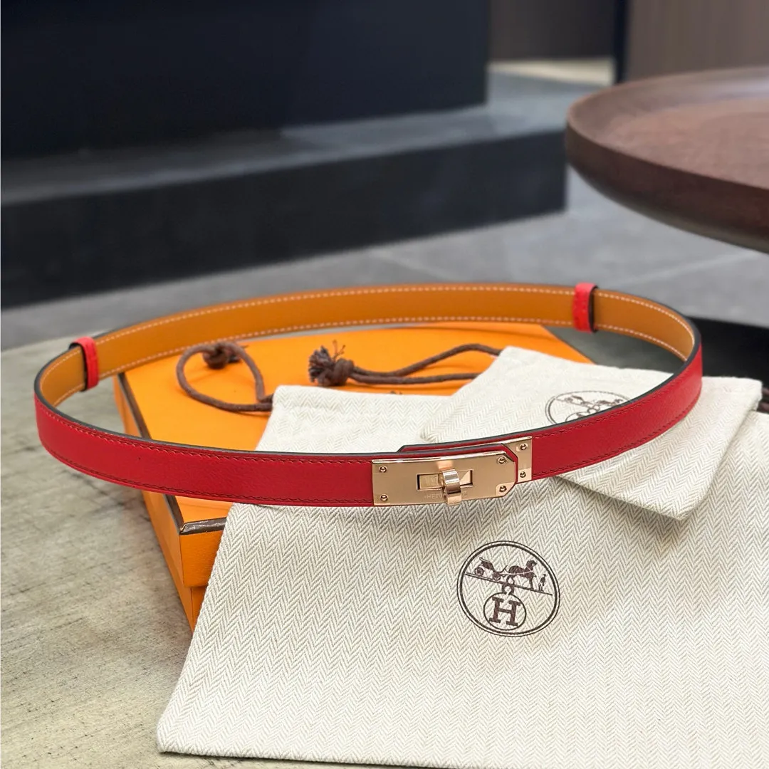 💰498💰Full package💰 💍Purchase level Hermes HERMES Kelly 18mm belt, stainless steel hardware, epsom original leather