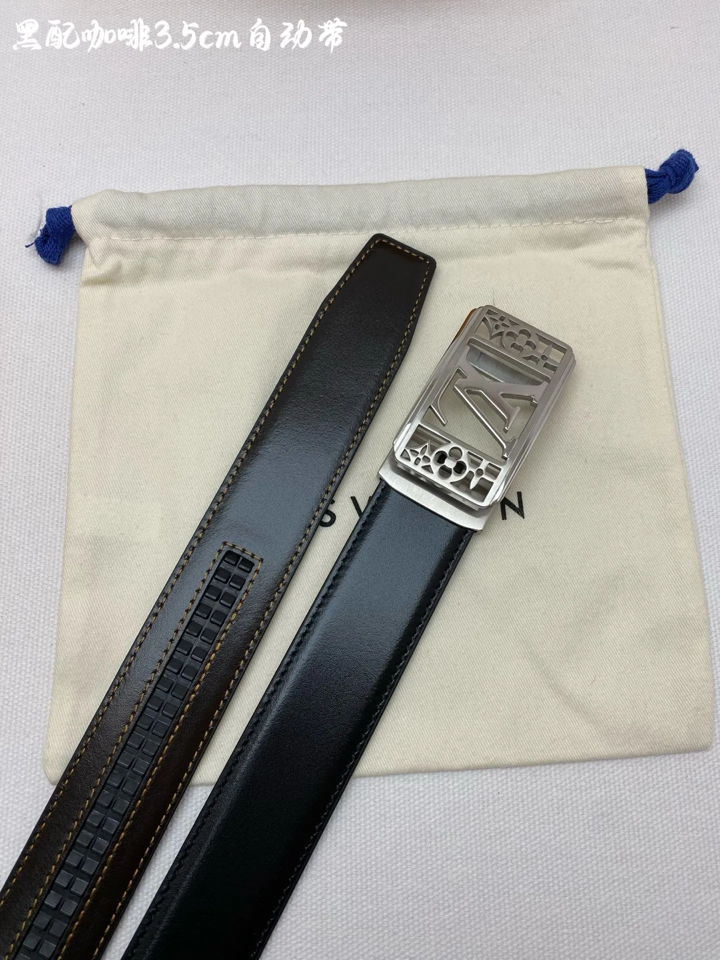 💰460💰Full package💰 💍Purchase grade LV⚡️🌹Men's automatic belt - width 3.5cm ⚡️🌹316 high-quality steel buckle, exquisitely crafted, soft to the touch, can be cut