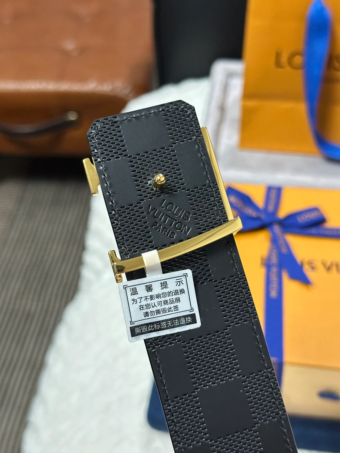 💰480💰Full set of packaging💰 💍Purchasing-grade LV Louis Vuitton M0107, double-sided, screen-printed checkerboard, width 4.0cm, high-quality LV buckle