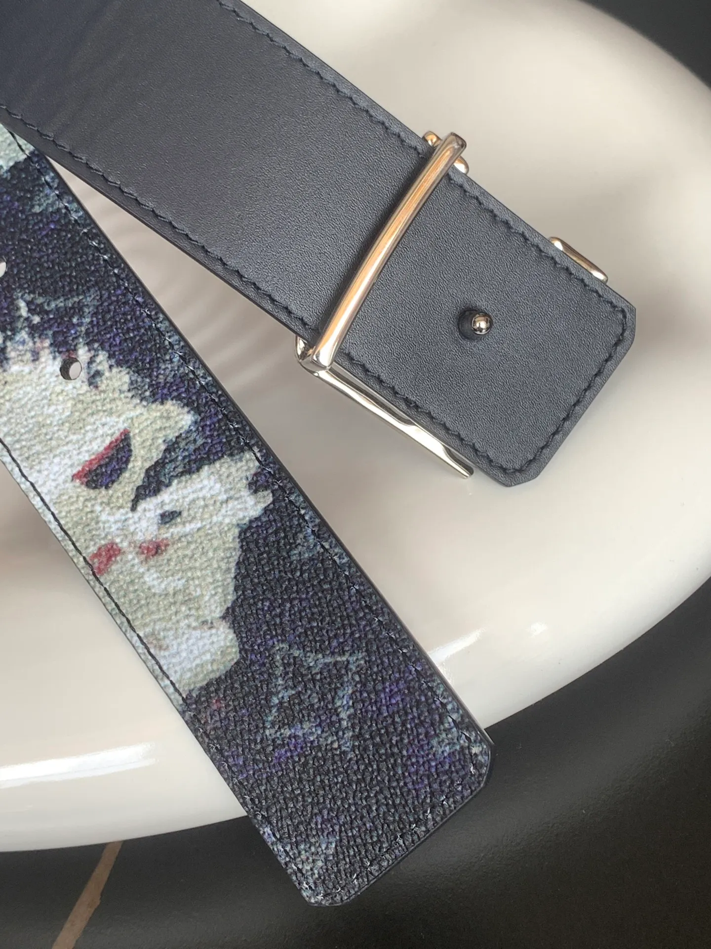 💰480💰Full package💰 💍Purchasing-grade LV belt 4.0cm wide, newly released Monogram Ink canvas presbyopia fabric, imported Italian plain calfskin lining, with new diamond-shaped LV letter buckle💓💓💓