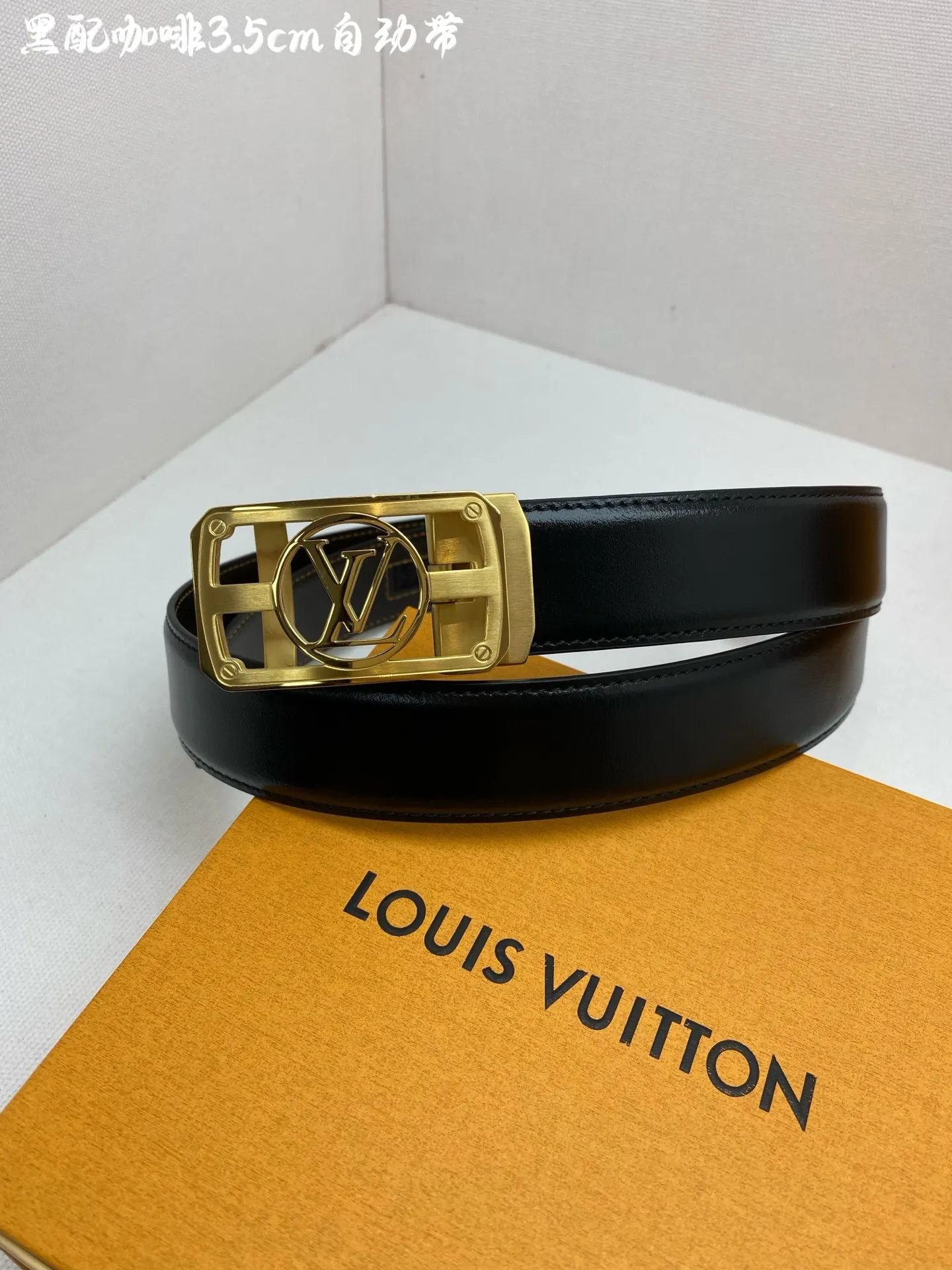 💰460💰Full package💰 💍Purchase grade LV⚡️🌹Men's automatic belt - width 3.5cm ⚡️🌹316 high-quality steel buckle, exquisitely crafted, soft to the touch, can be cut