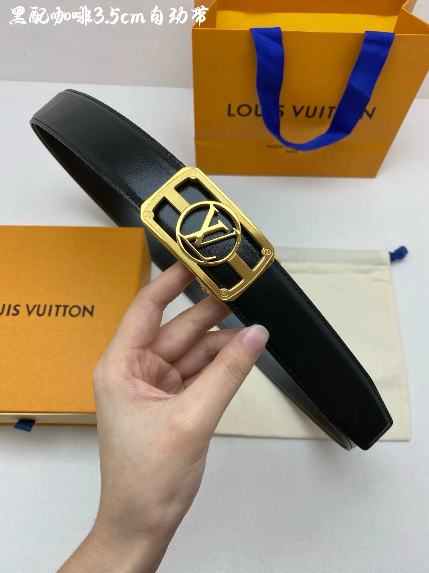 💰460💰Full package💰 💍Purchase grade LV⚡️🌹Men's automatic belt - width 3.5cm ⚡️🌹316 high-quality steel buckle, exquisitely crafted, soft to the touch, can be cut